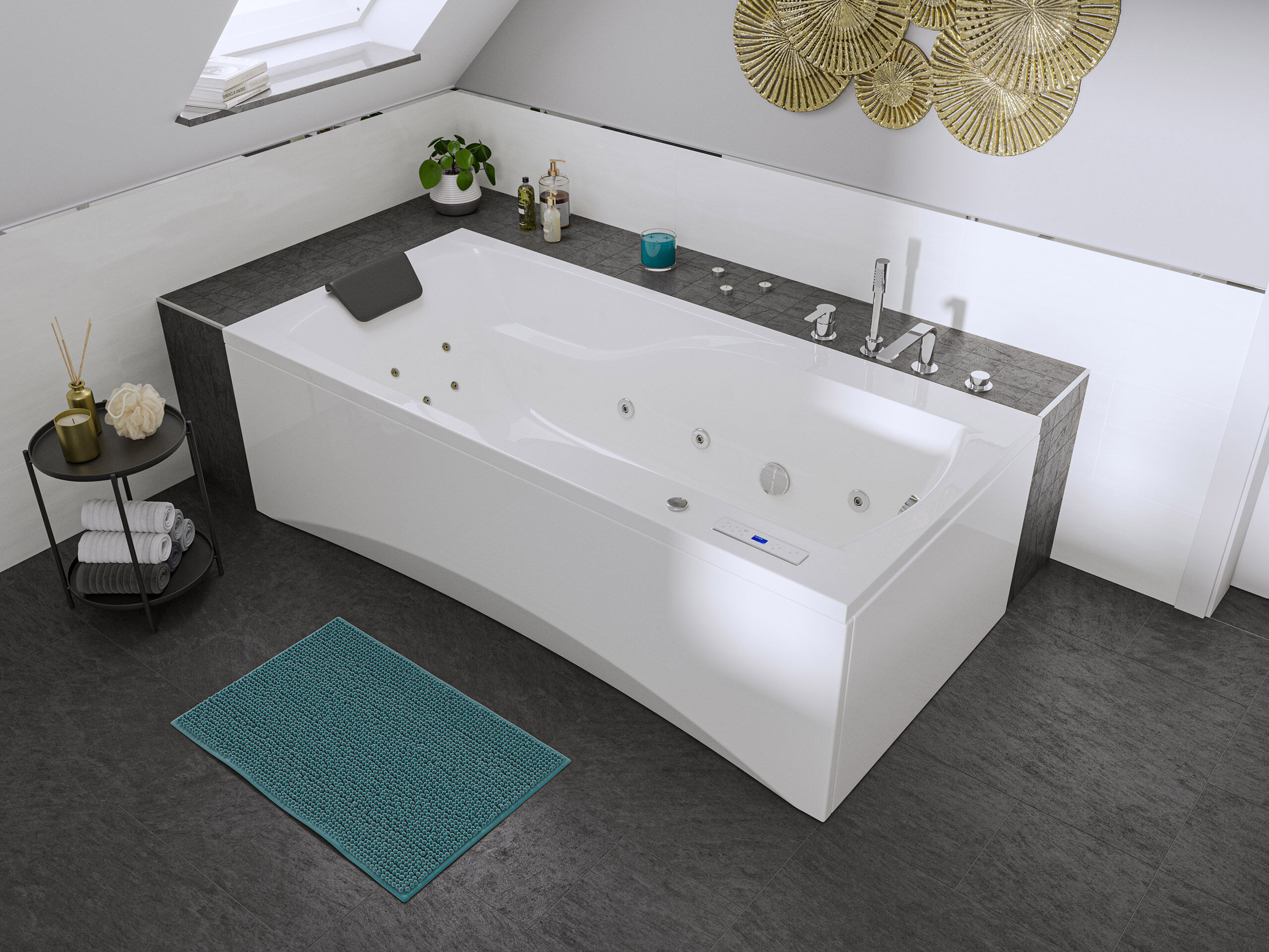 Centauri 190 links Whirlpool Set ohne Armatur