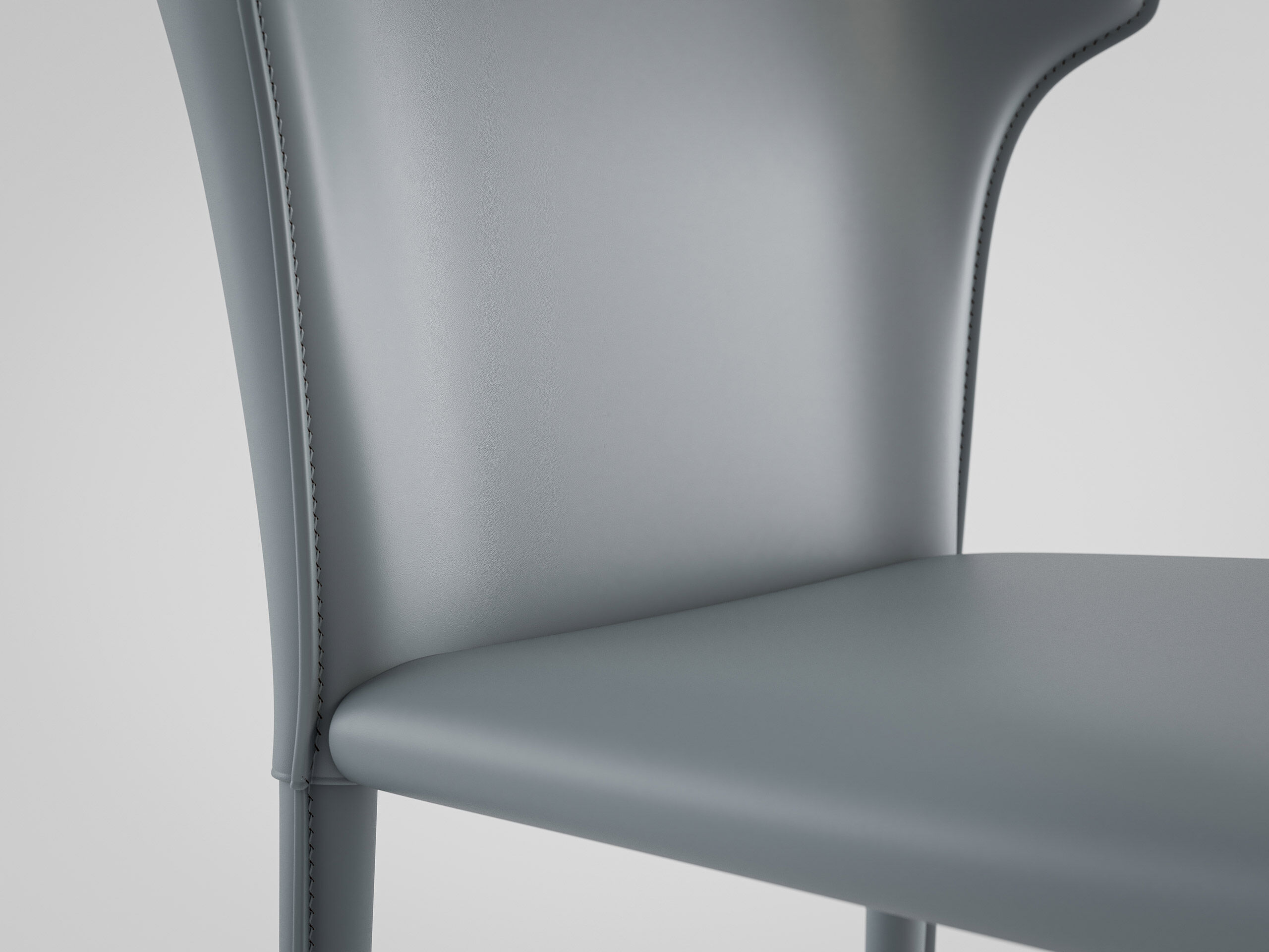2er Set Esszimmerstuhl Design Küchenstuhl Vince Kunstleder creme Metallbeine