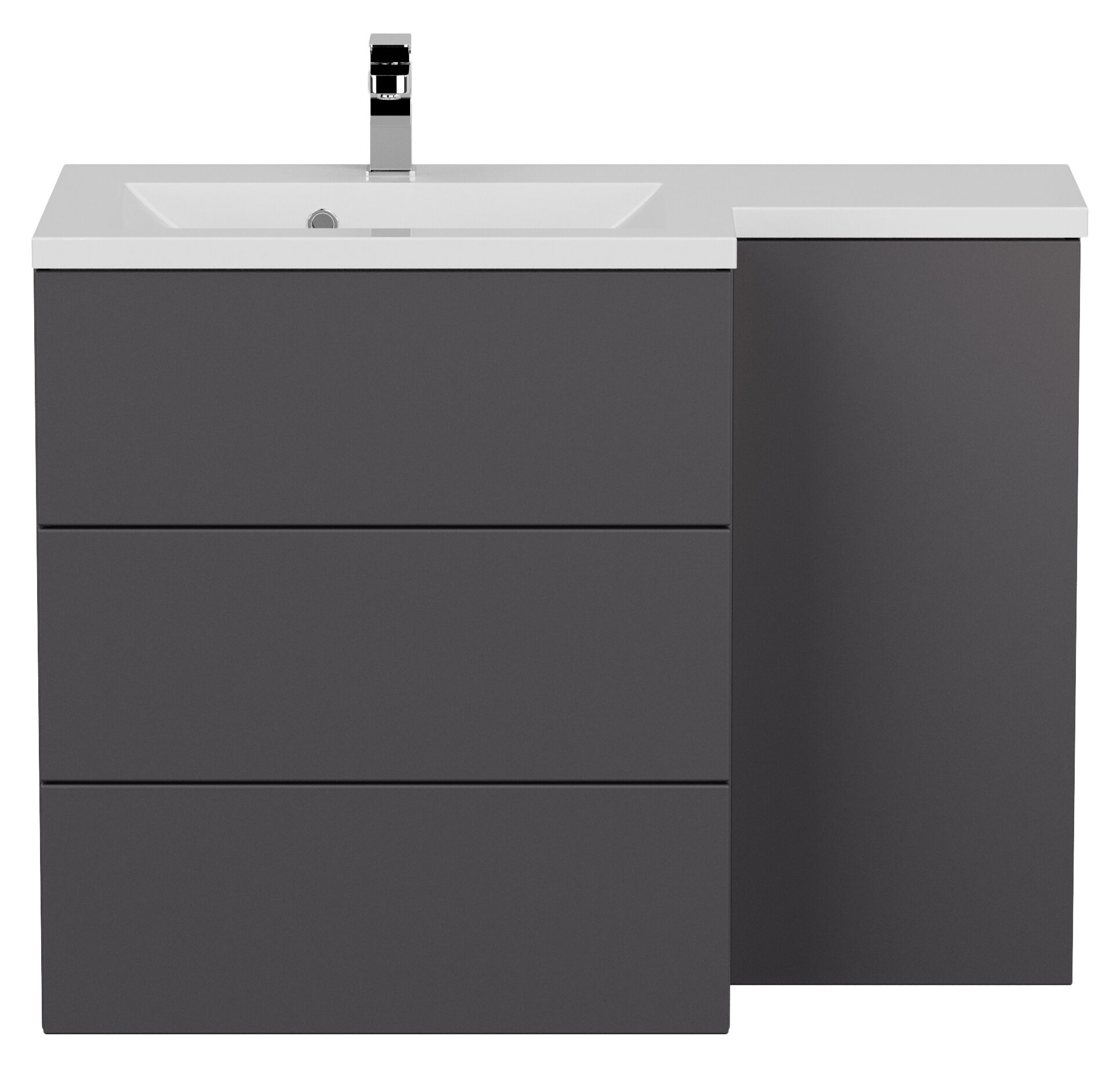 Badblock ELISA rechts SoftClose weiss hochglanz