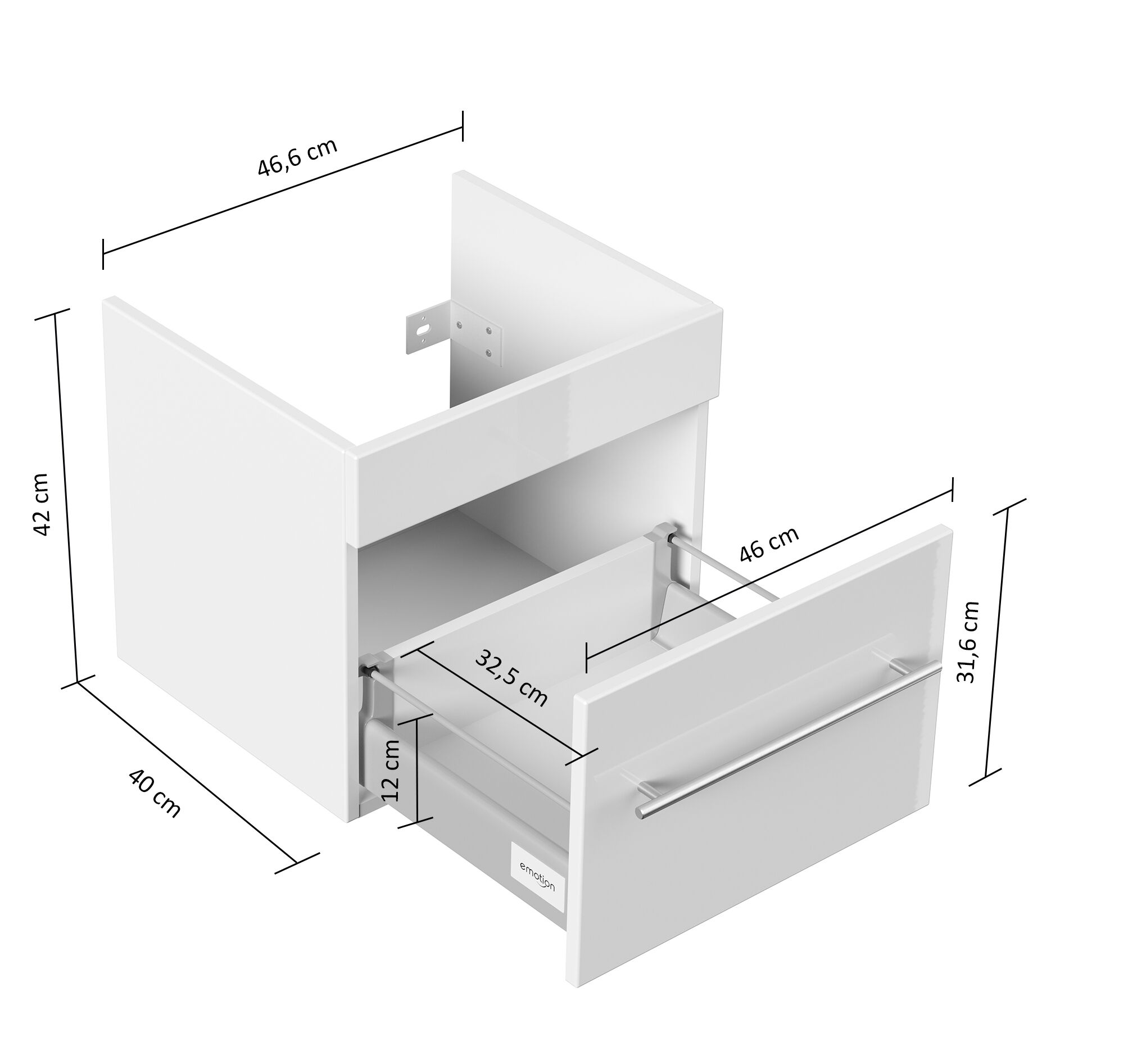 Unterschrank für Villeroy und Boch Venticello 50 cm eiche hell