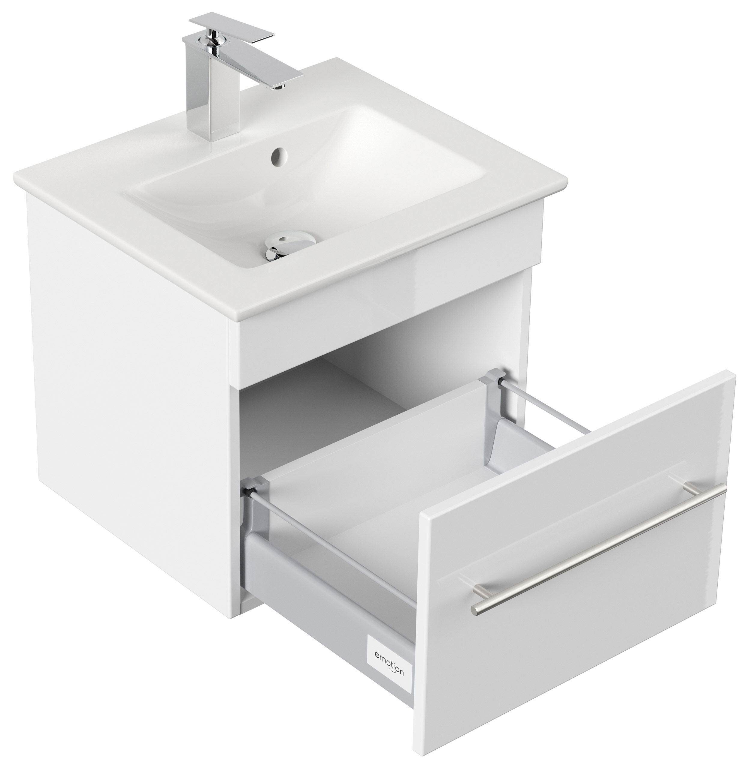 Badmöbel mit Villeroy & Boch Venticello Waschbecken 50 cm weiss hochglanz
