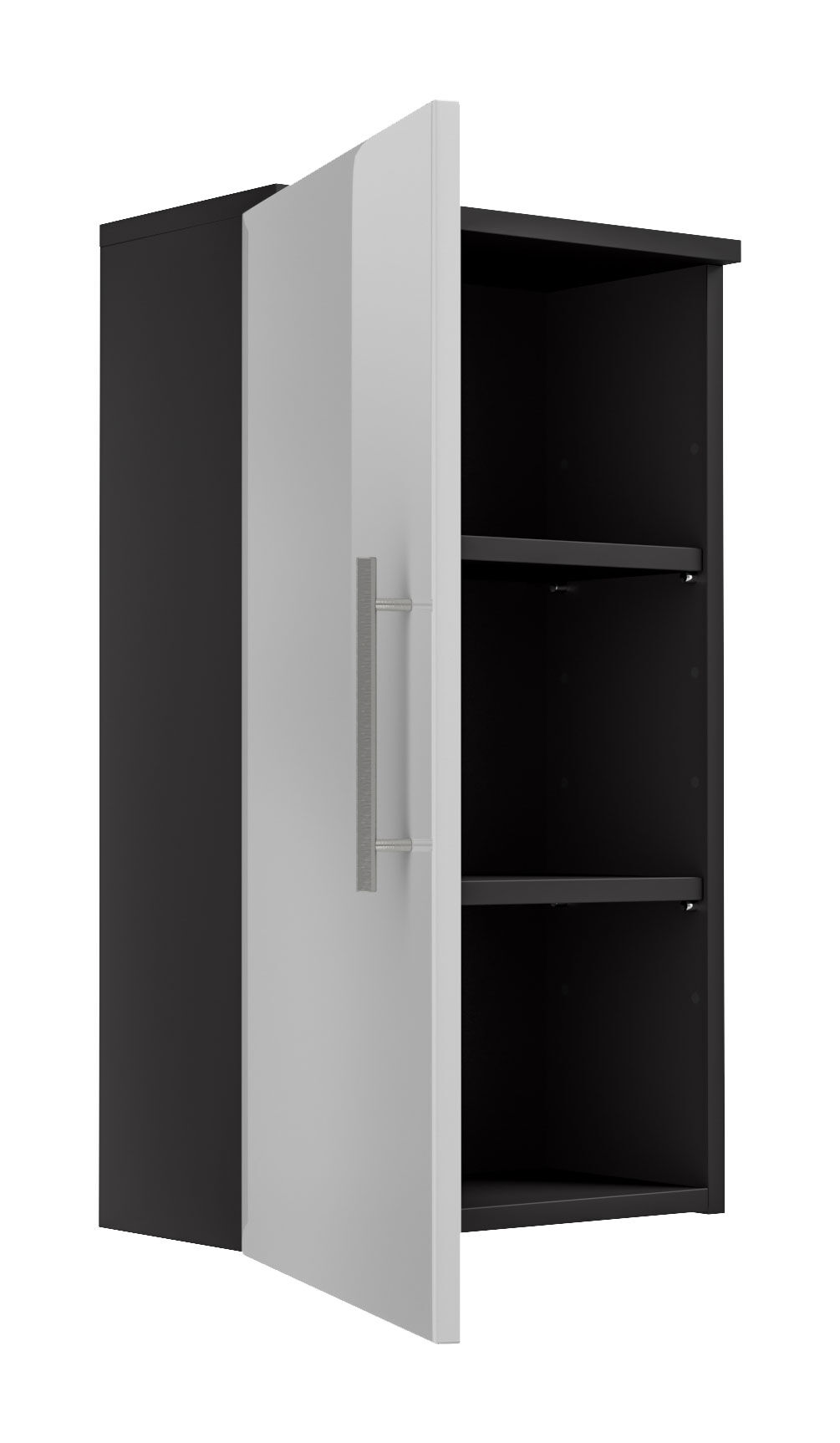 Hängeschrank Salona 70 cm Weiss hochglanz/Grafit hochglanz