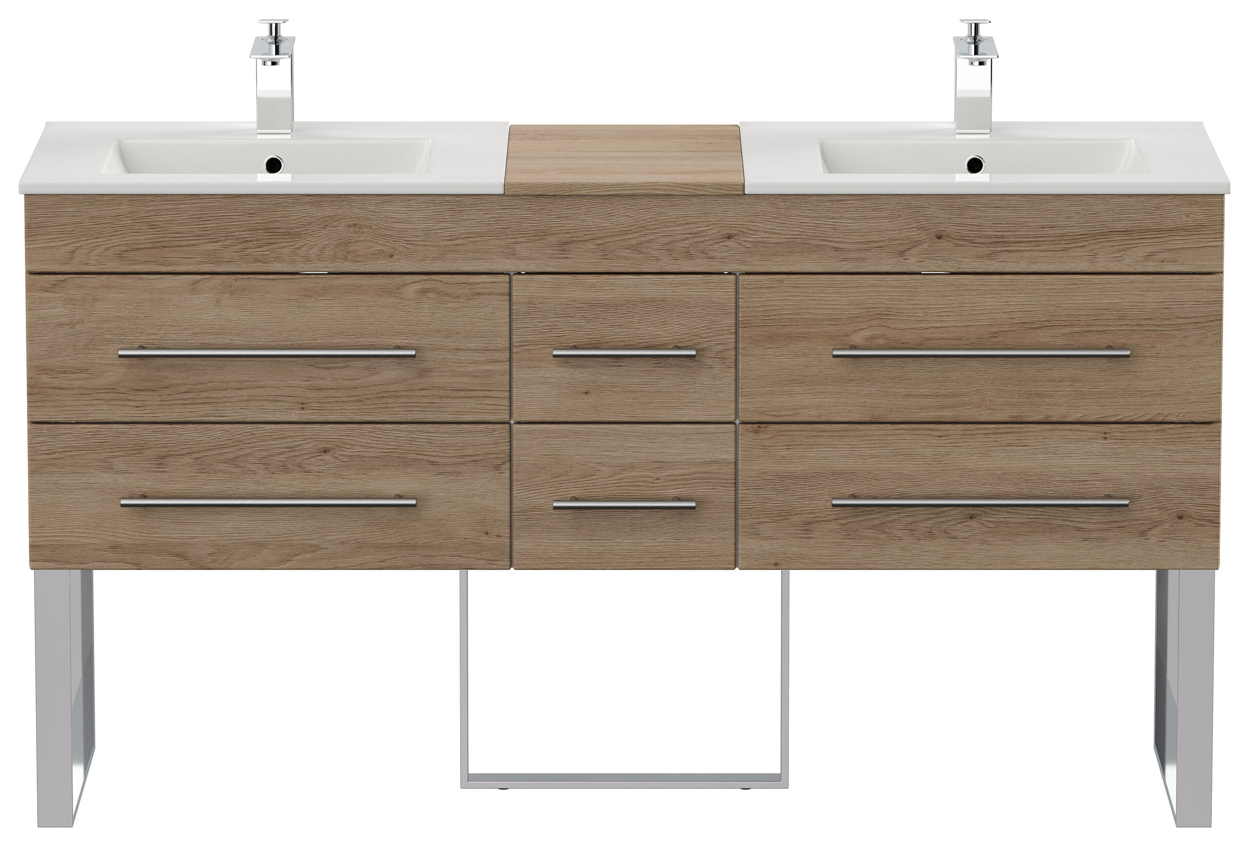 Stand Badmöbel Roma XL SoftClose weiss hochglanz