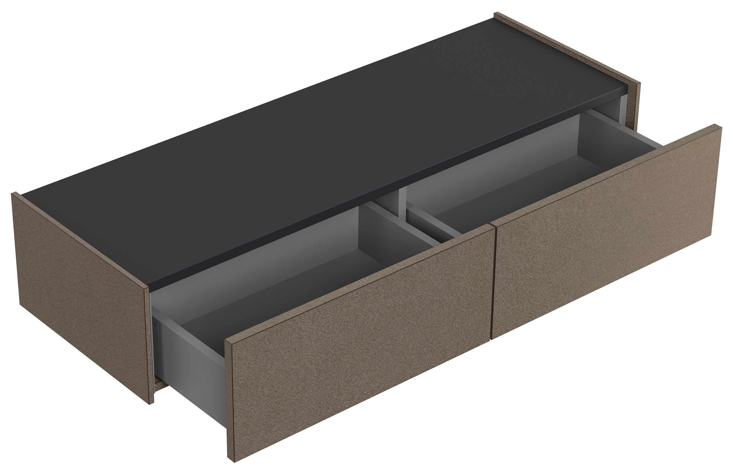 Garderobe Blu-M  3 tlg Konsole Push-to-open Spiegel Paneel 6 Paar Sand