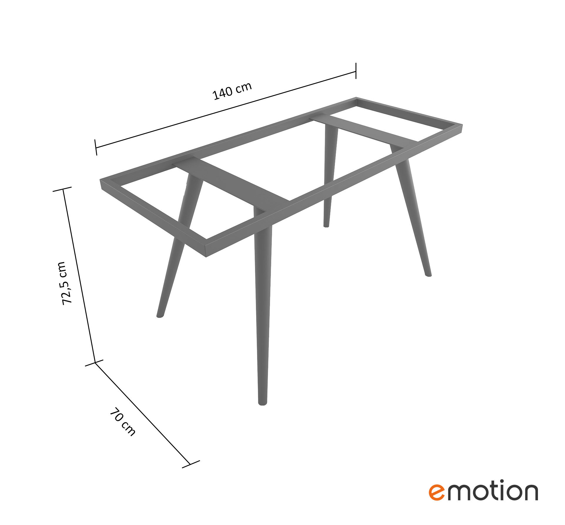 Designer Tischgestell Riga DIY Esszimmer Tischgestell aus Metall schwarz