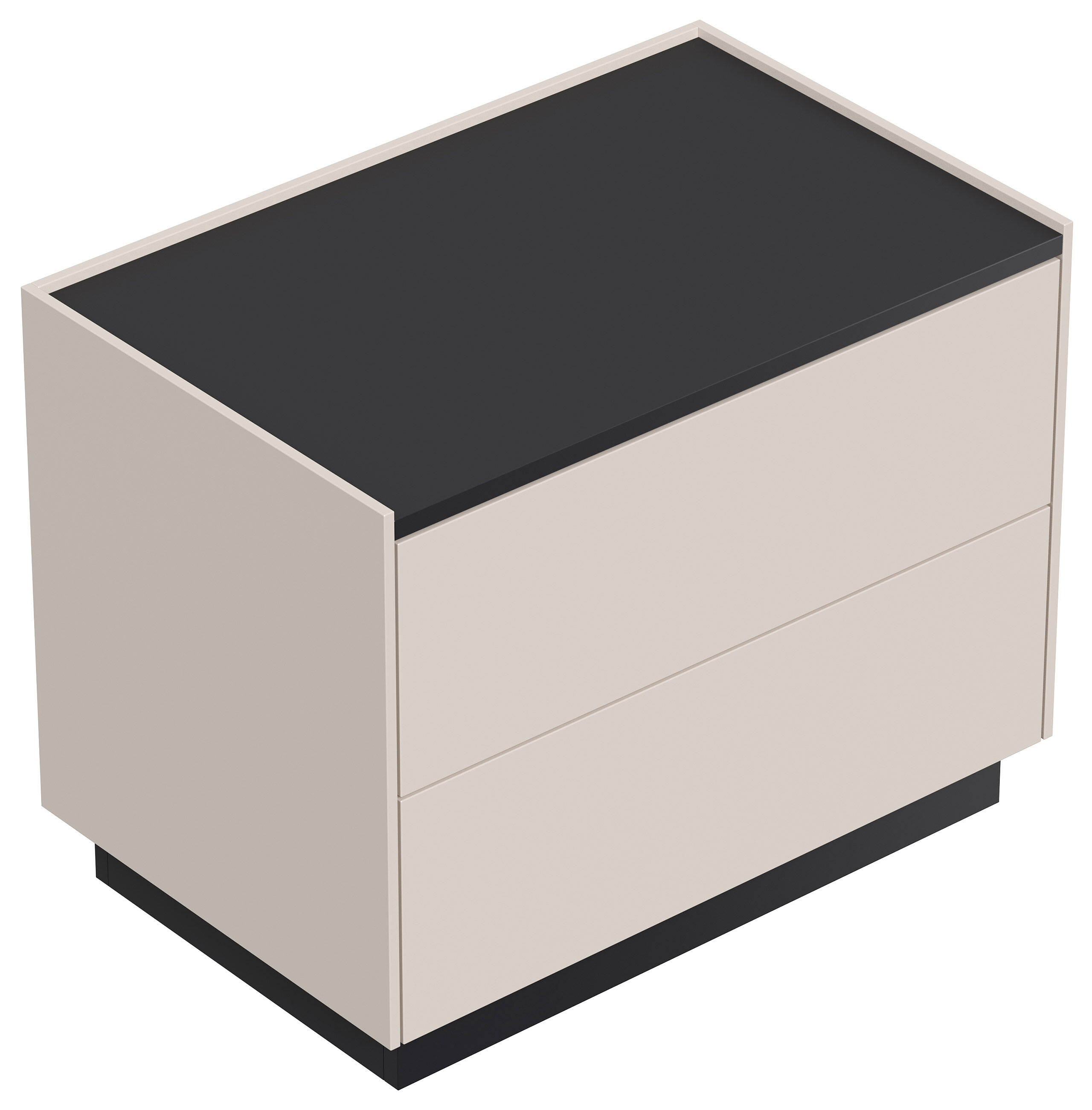 Design Nachttisch Kommode Concepto XL 70cm, 2 Pushauszüge Oak