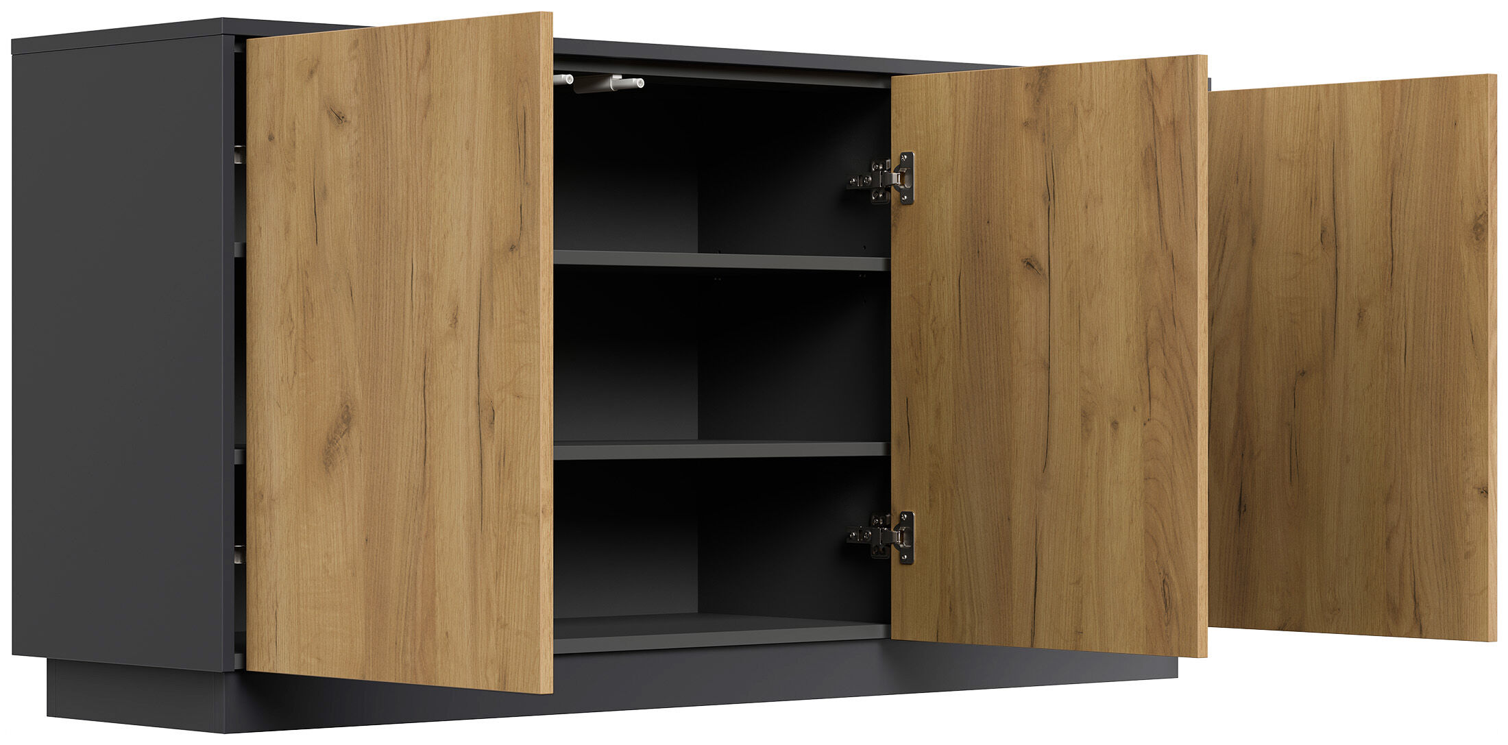 Design Sideboard Kommode Genesis B stehend 150cm 3 Türen Grafit