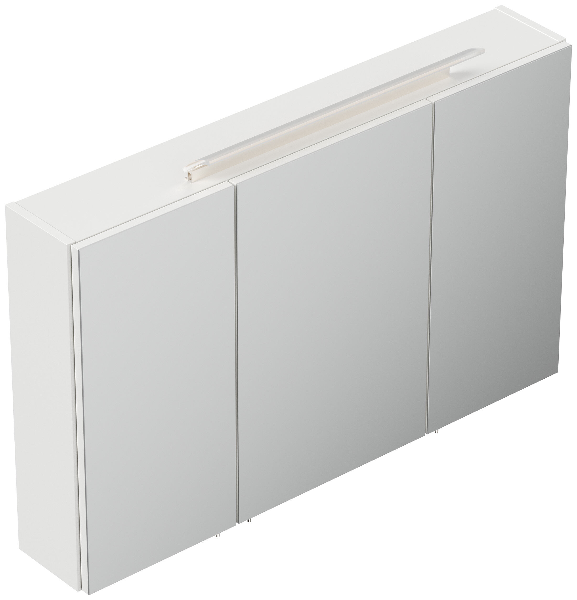 Spiegelschrank 120cm inkl. Design LED-Lampe und Glasböden eiche gold