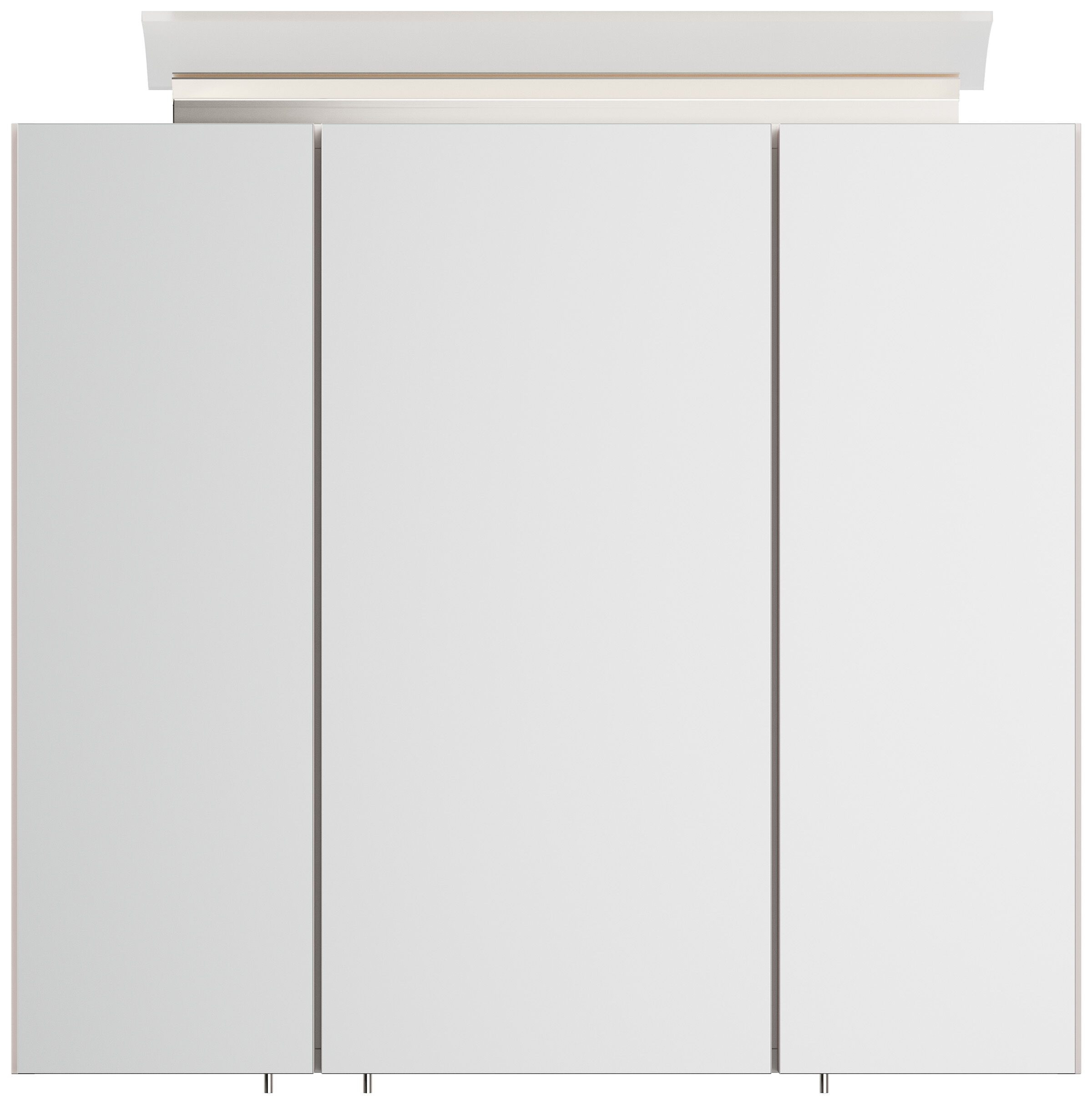 Spiegelschrank 70cm inkl. Design LED-Lampe und Glasböden eiche gold