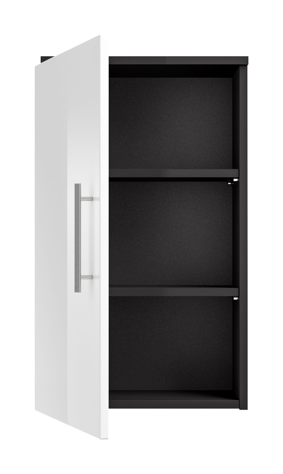 Hängeschrank Salona 70 cm Weiss hochglanz/Grafit hochglanz