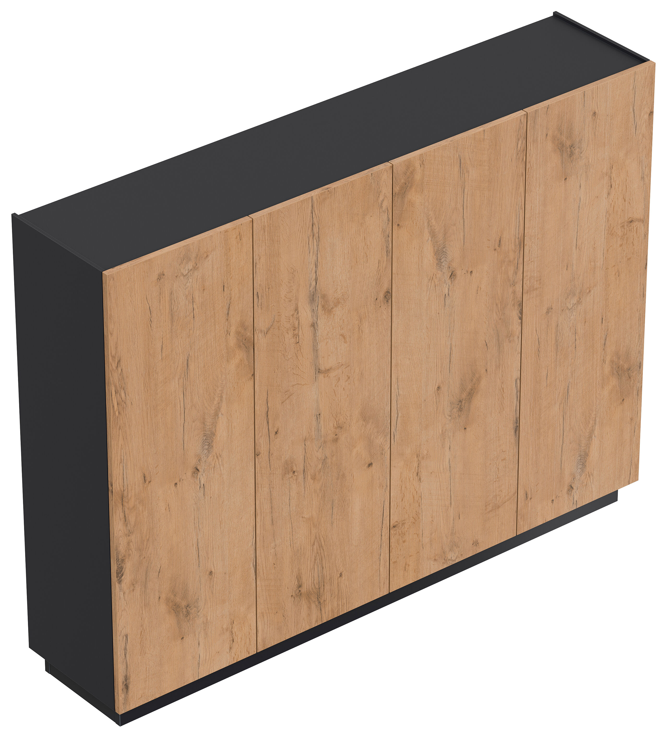 Sideboard Schuhschrank Alius-XL 4 Türen Oak 