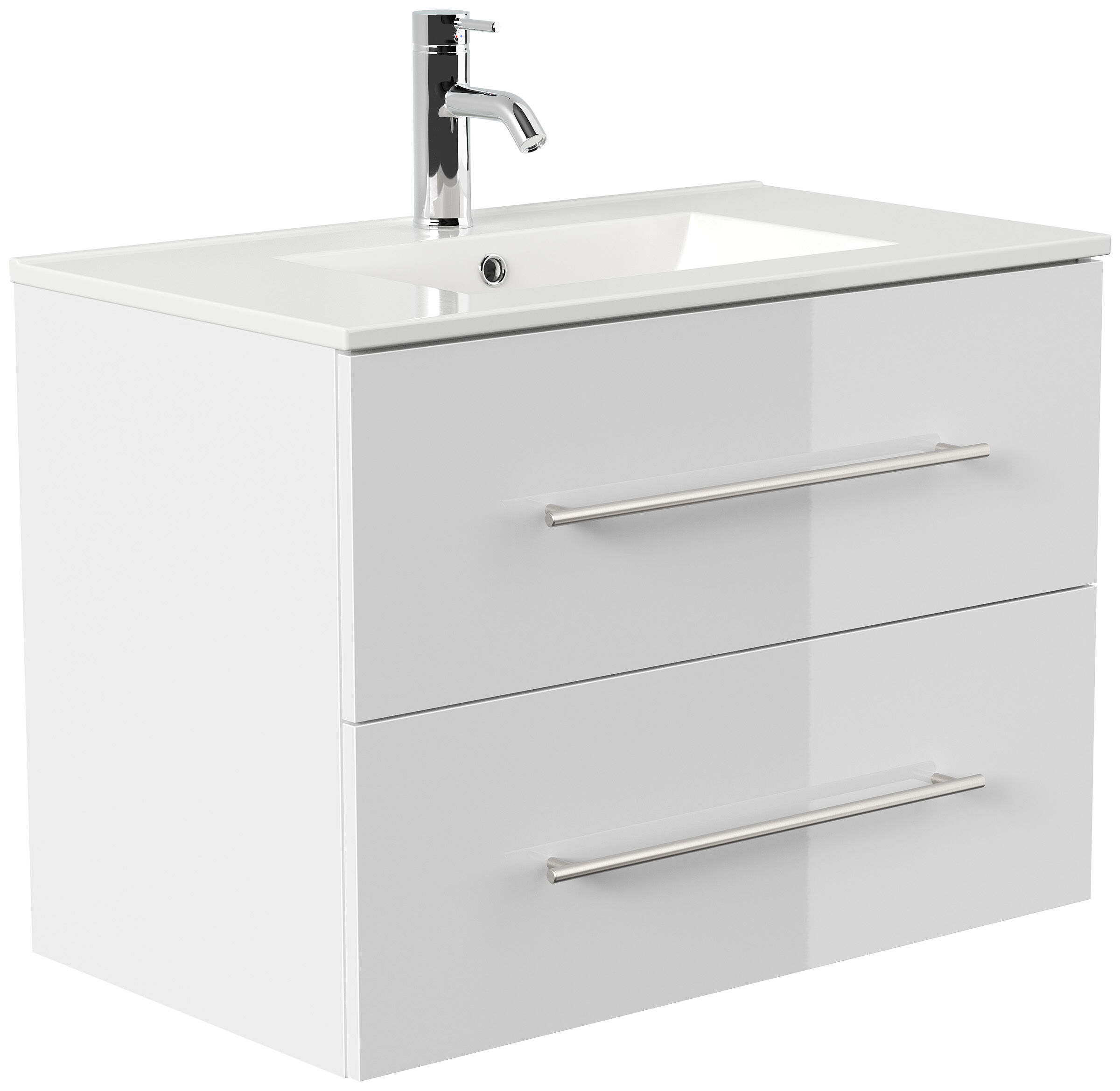 Badmöbel Set Firenze 80 3tlg. Spiegelschrank & Hochschrank grafit