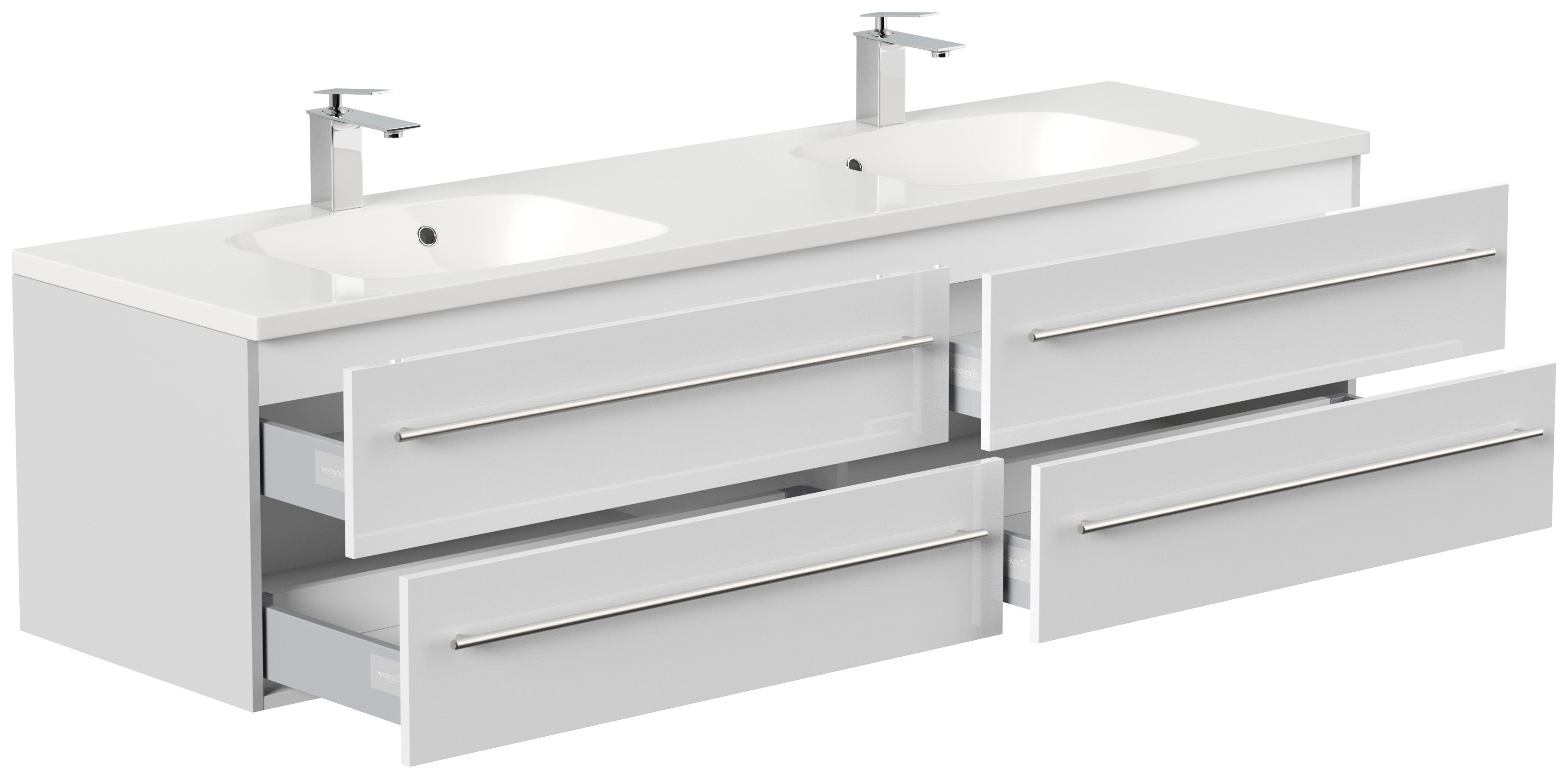 Badmöbel Colossos 180 SoftClose weiss hochglanz
