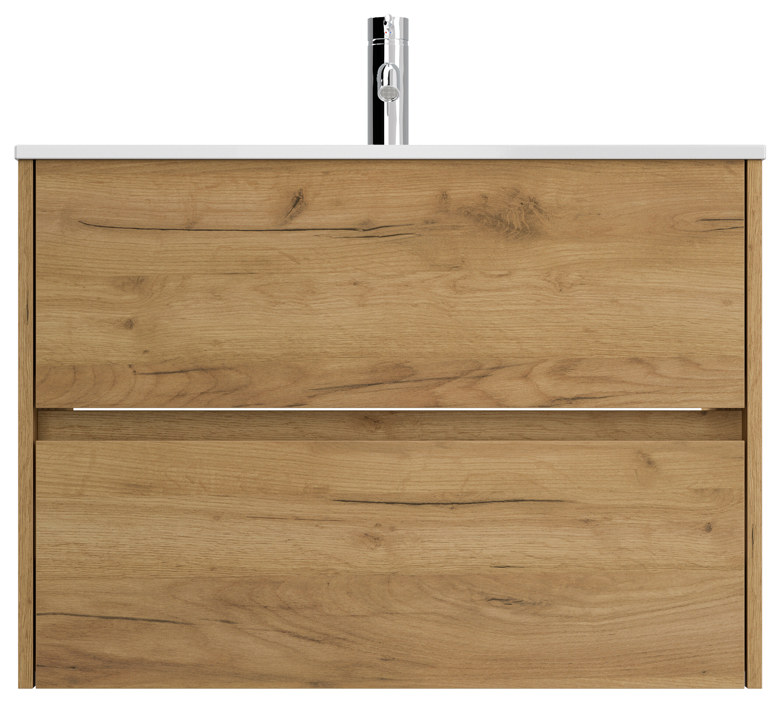 Badmöbel Taifun & Waschtisch 80 cm 2 Greifraum SoftClose Auszüge Grafit 