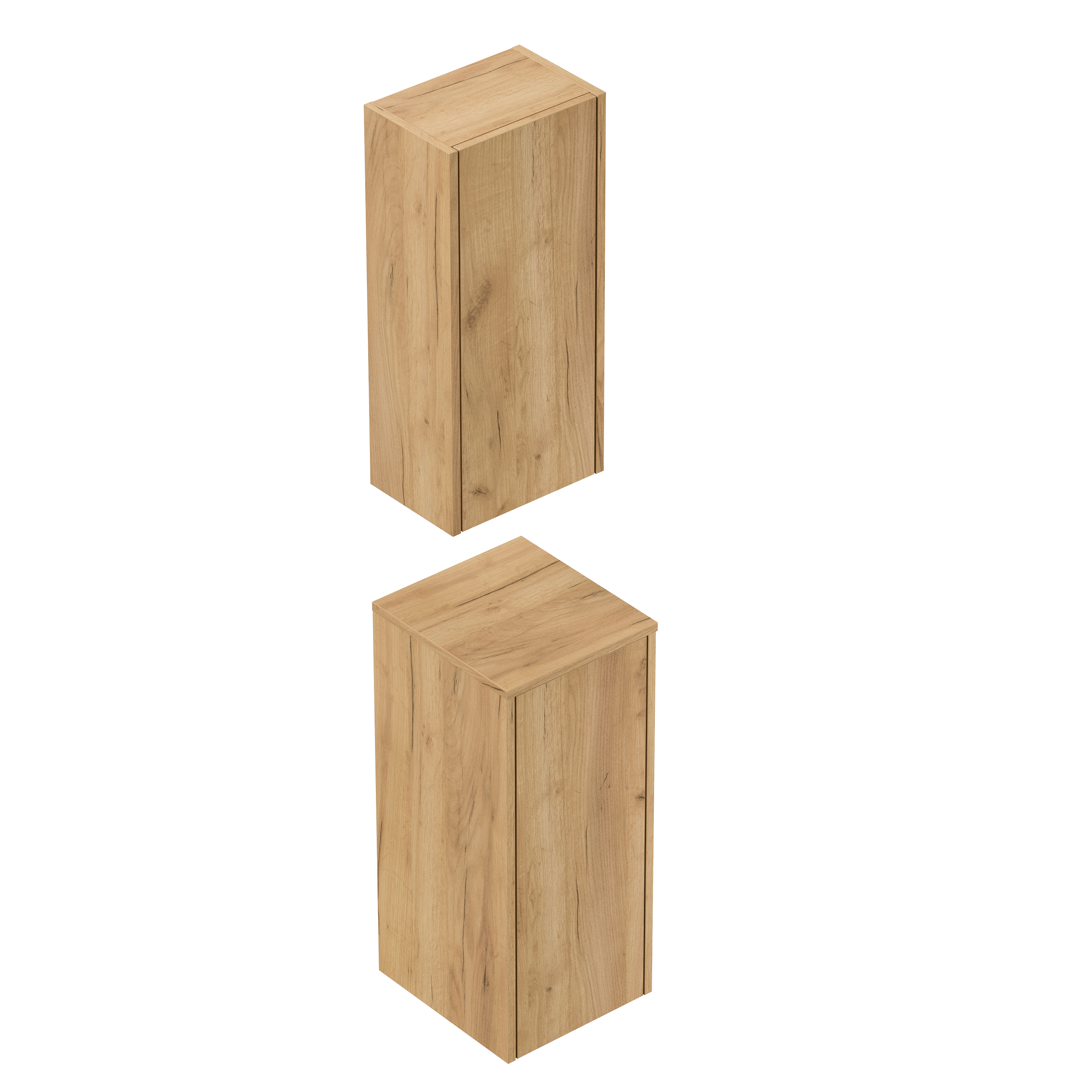 Badschrank 2er Set Taifun zur Wandmontage eiche gold