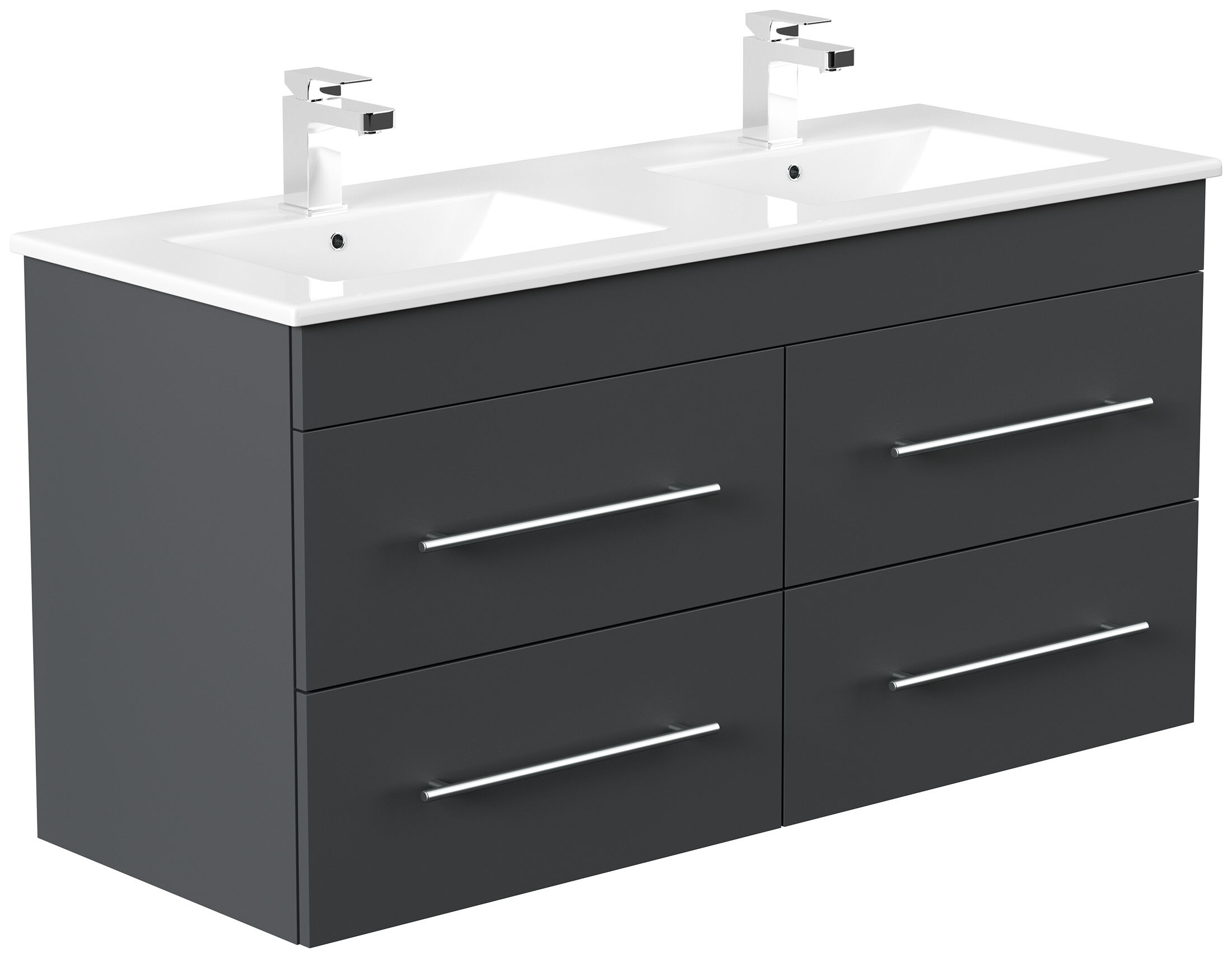 Badmöbelset Helios 2-teilig Spiegelschrank grafit