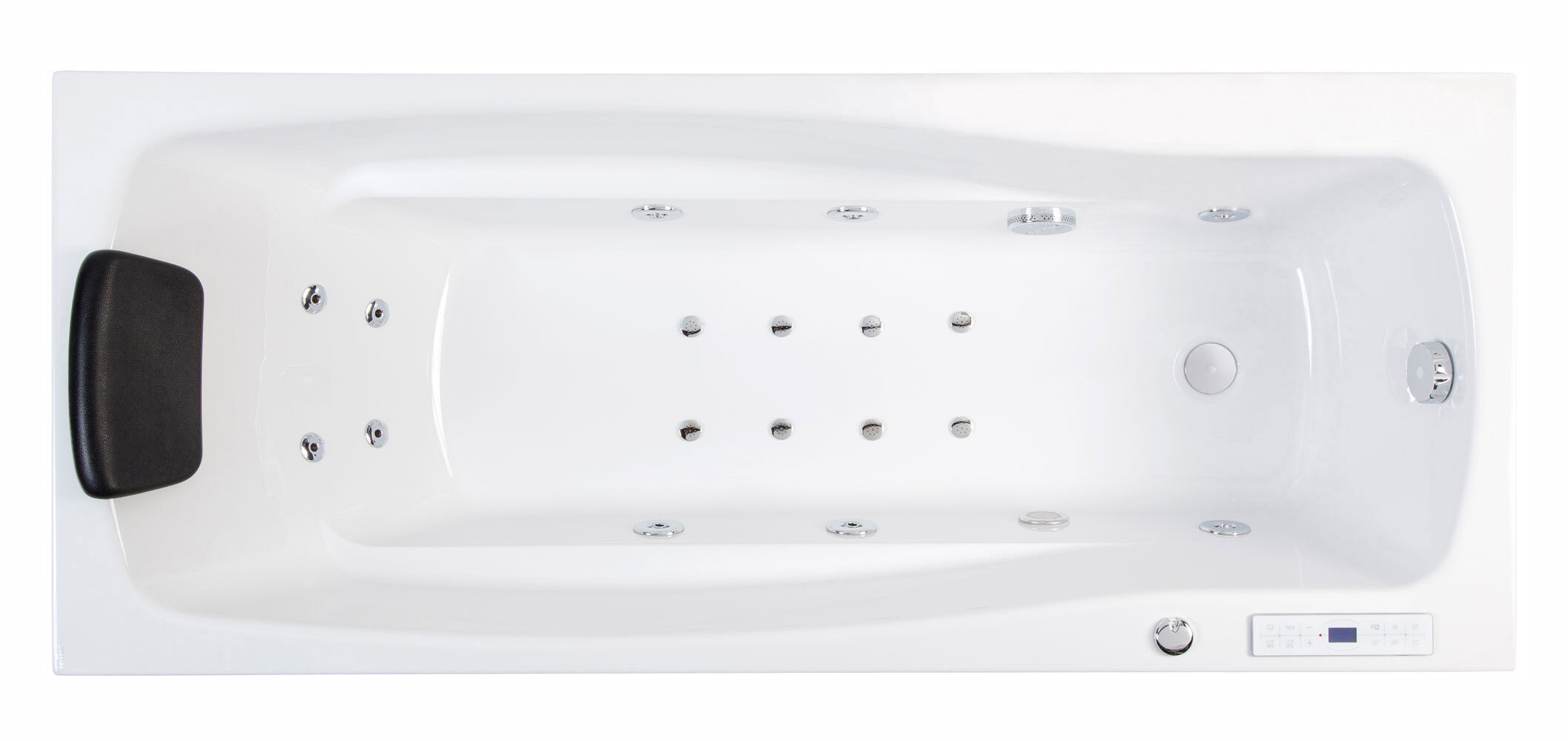 Rechteck Whirlpool Ocean 160x70 links Made in Germany 18 Düsen ohne Armatur