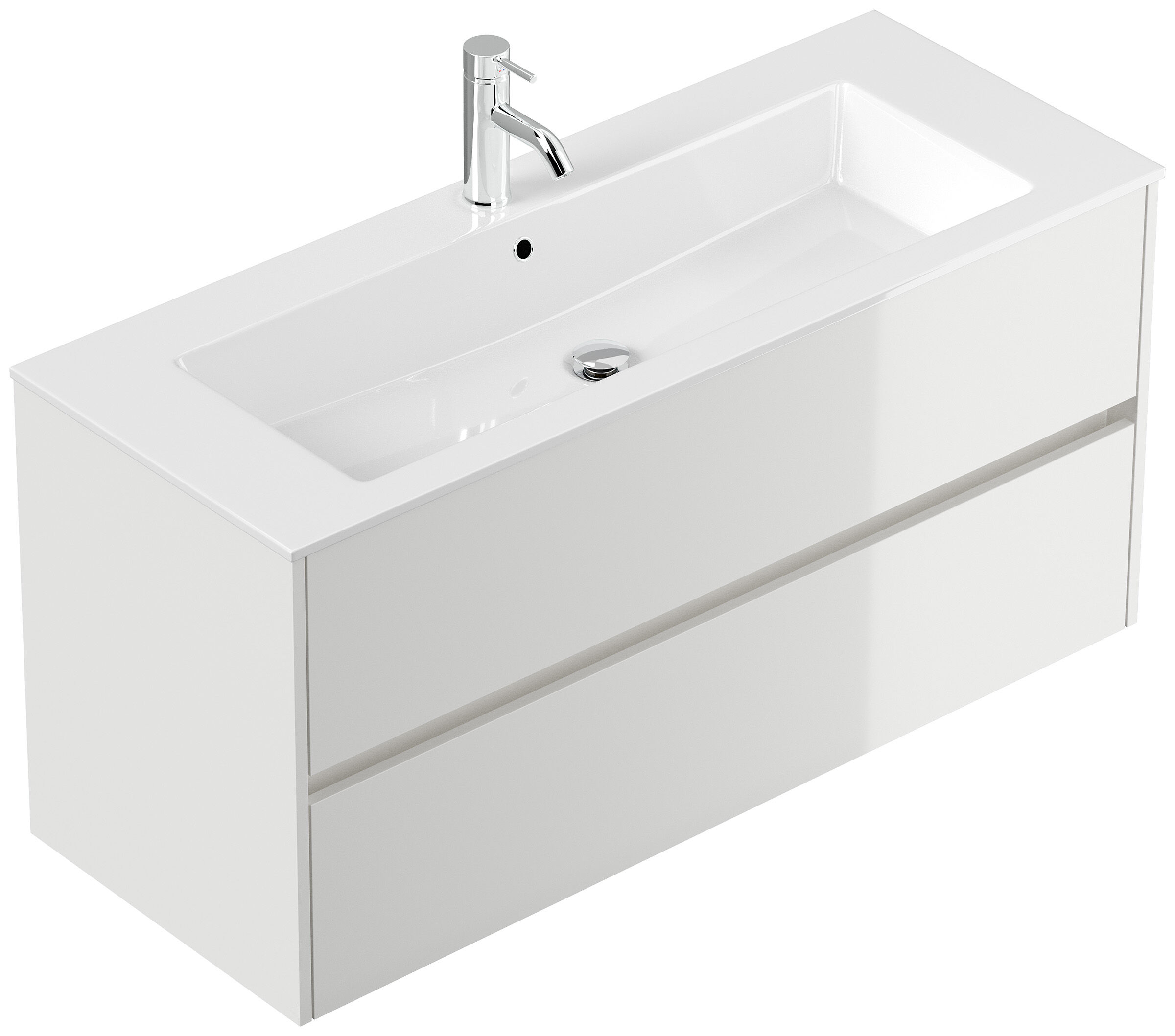 Badmöbel Taifun & Waschtisch 120 cm 2 Greif SoftClose Auszüge weiß Hgl