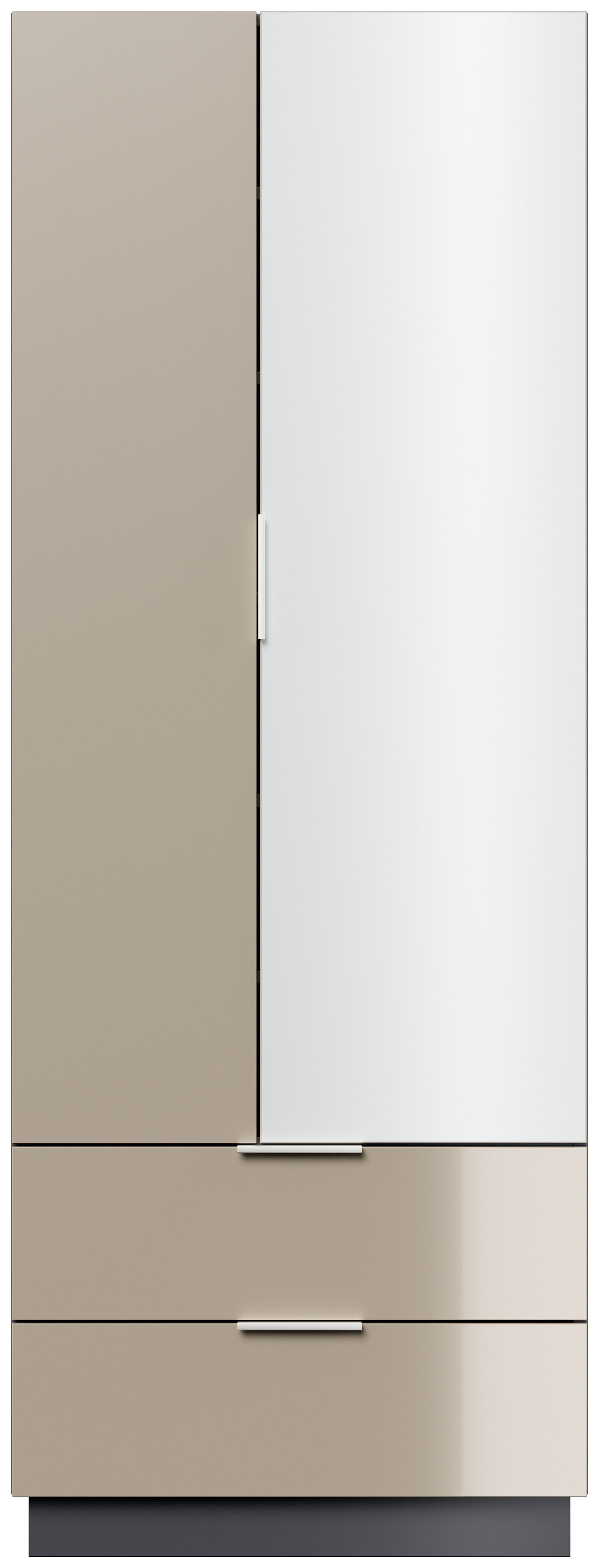 Schuhschrank Castello-M Spiegeltür 2 Softeinzüge 24 Paar Oak