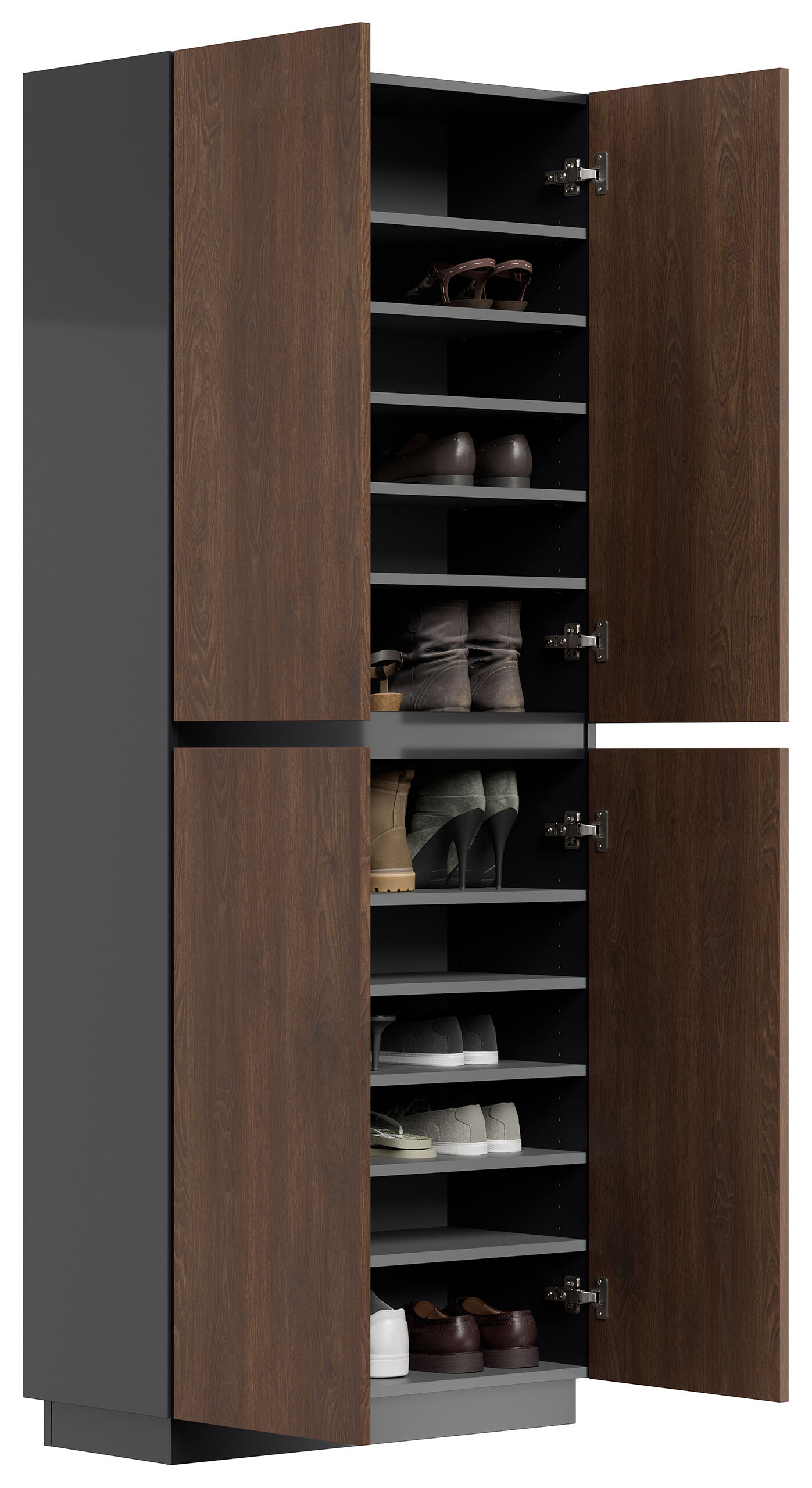 Schuhschrank Pes 4 Türen 36 Paar Redwood