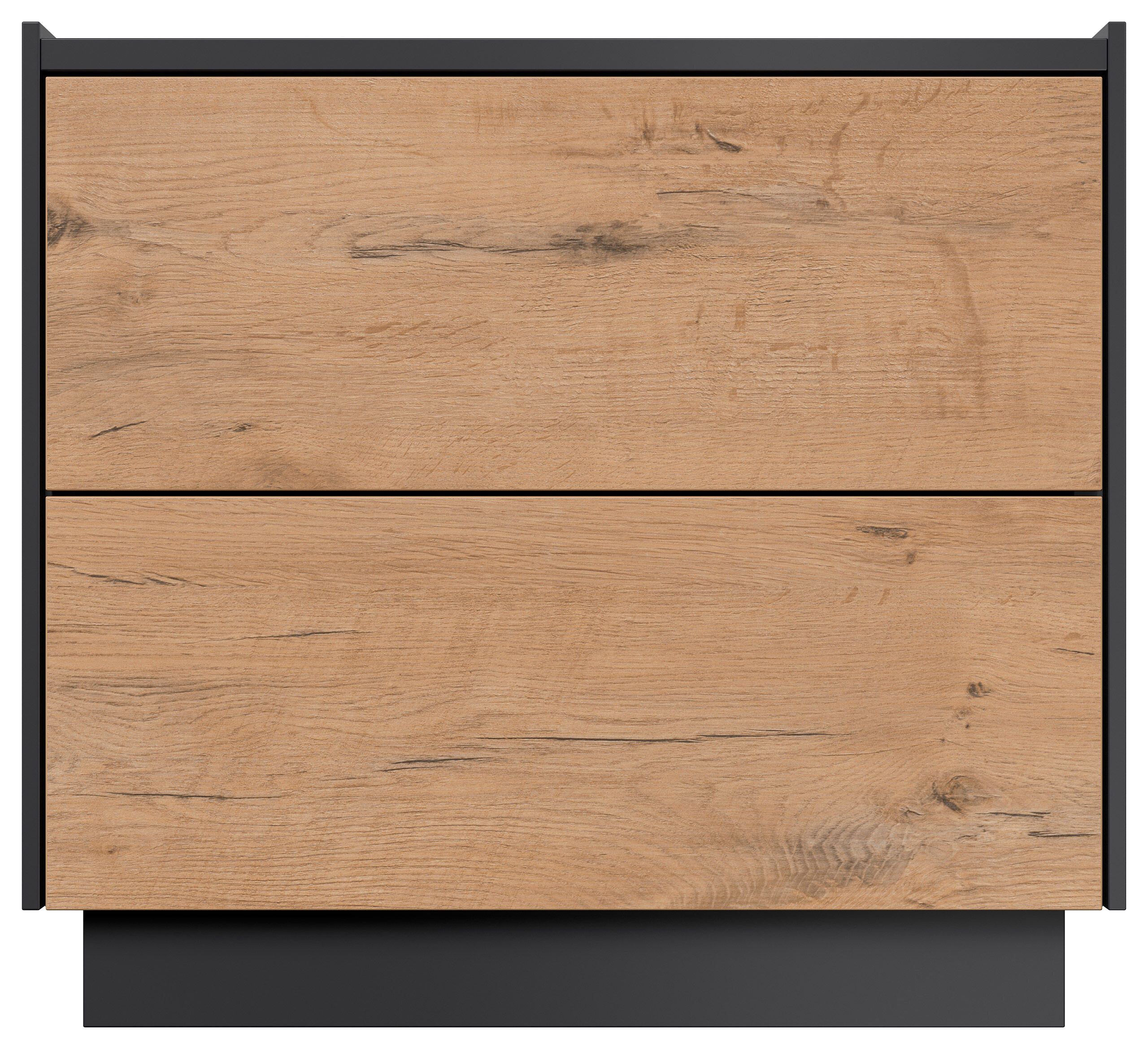 Design Nachttisch Kommode Concepto L 60cm, 2 Pushauszüge Oak