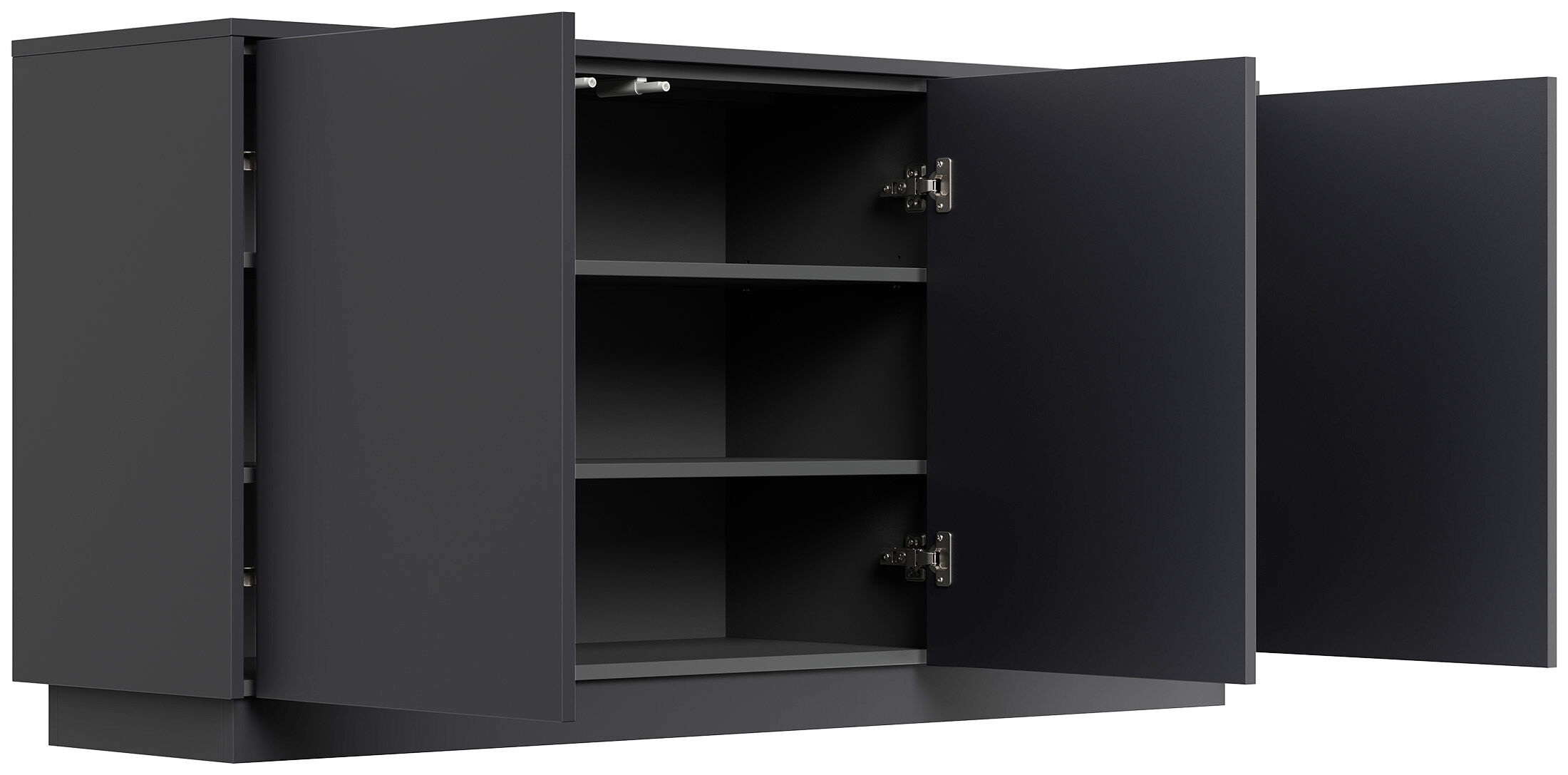 Design Sideboard Kommode Genesis B stehend 150cm 3 Türen Grafit