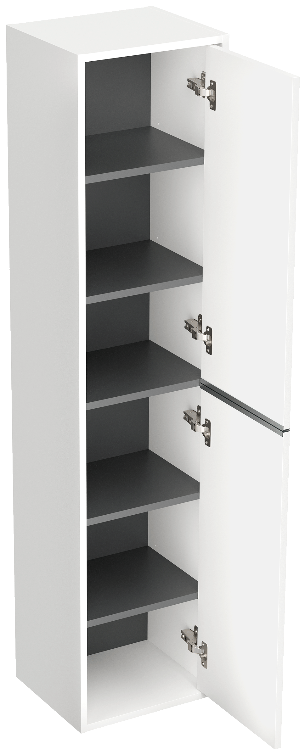 Hochschrank Elements 35x150cm Softclose Türen weiss matt