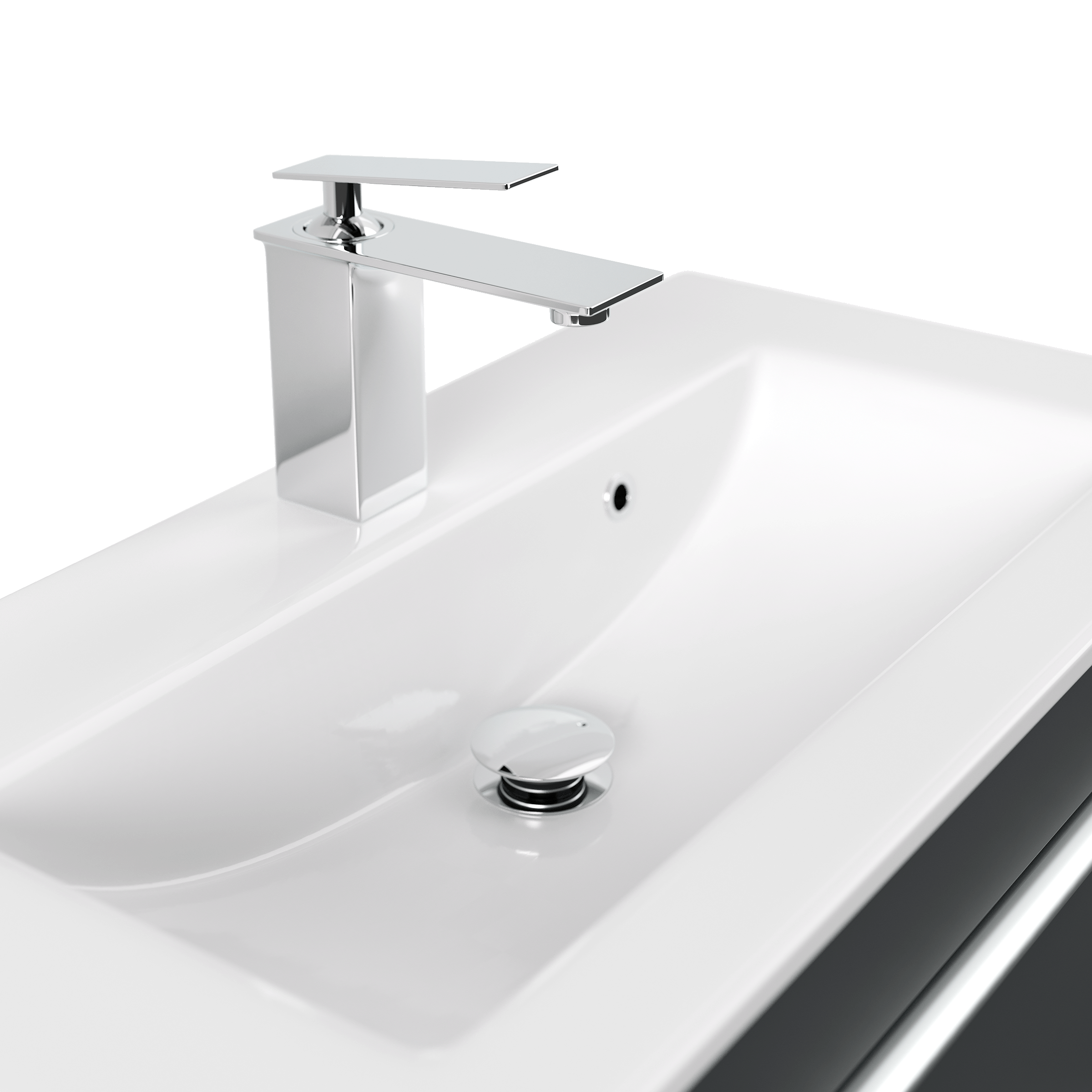 Badmöbel Elements 80 Slimline SoftClose grafit