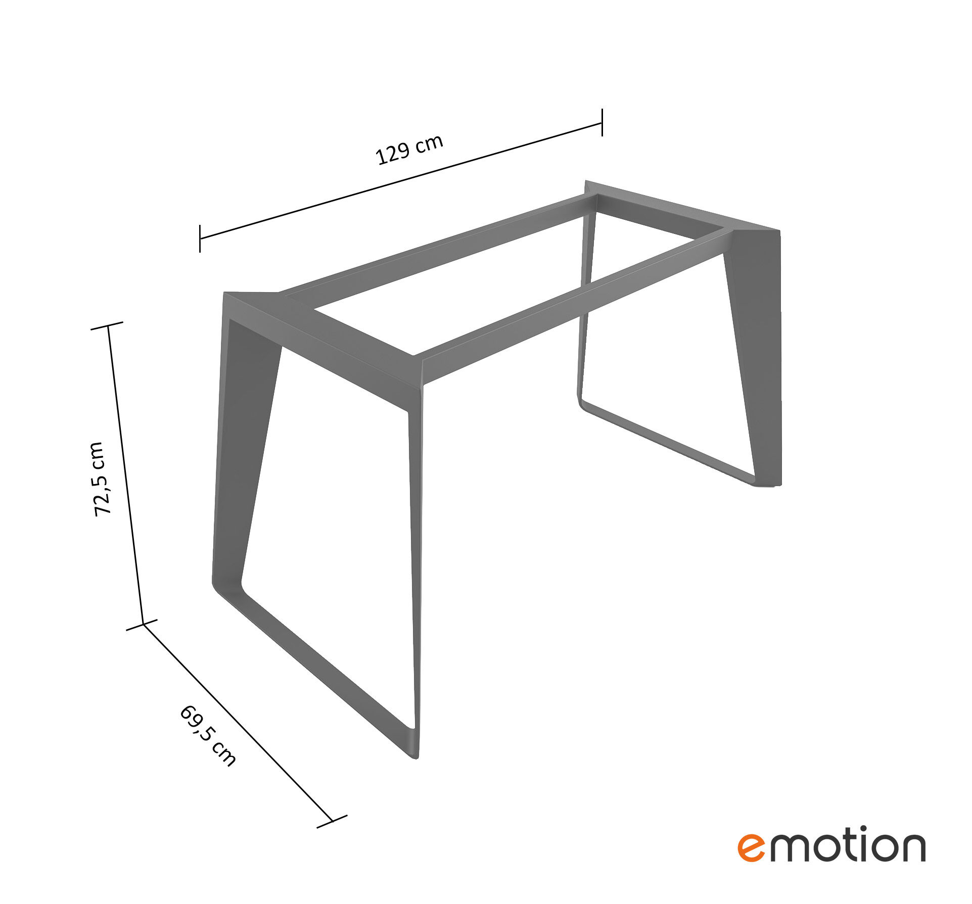 Designer Tischgestell Florint DIY Esszimmer Tischgestell aus Metall schwarz