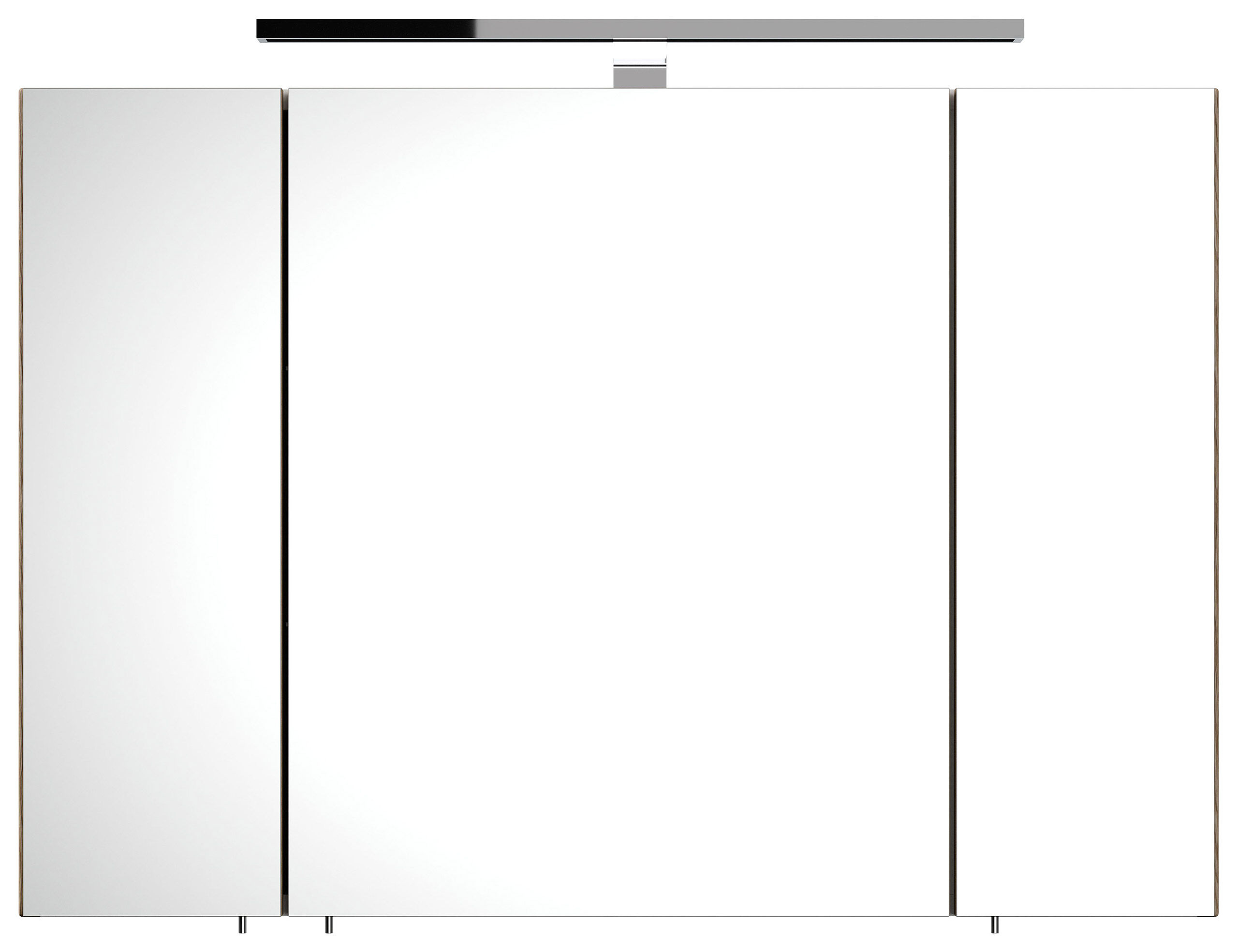 Spiegelschrank 90cm inkl. Design LED-Lampe und Glasböden eiche hell