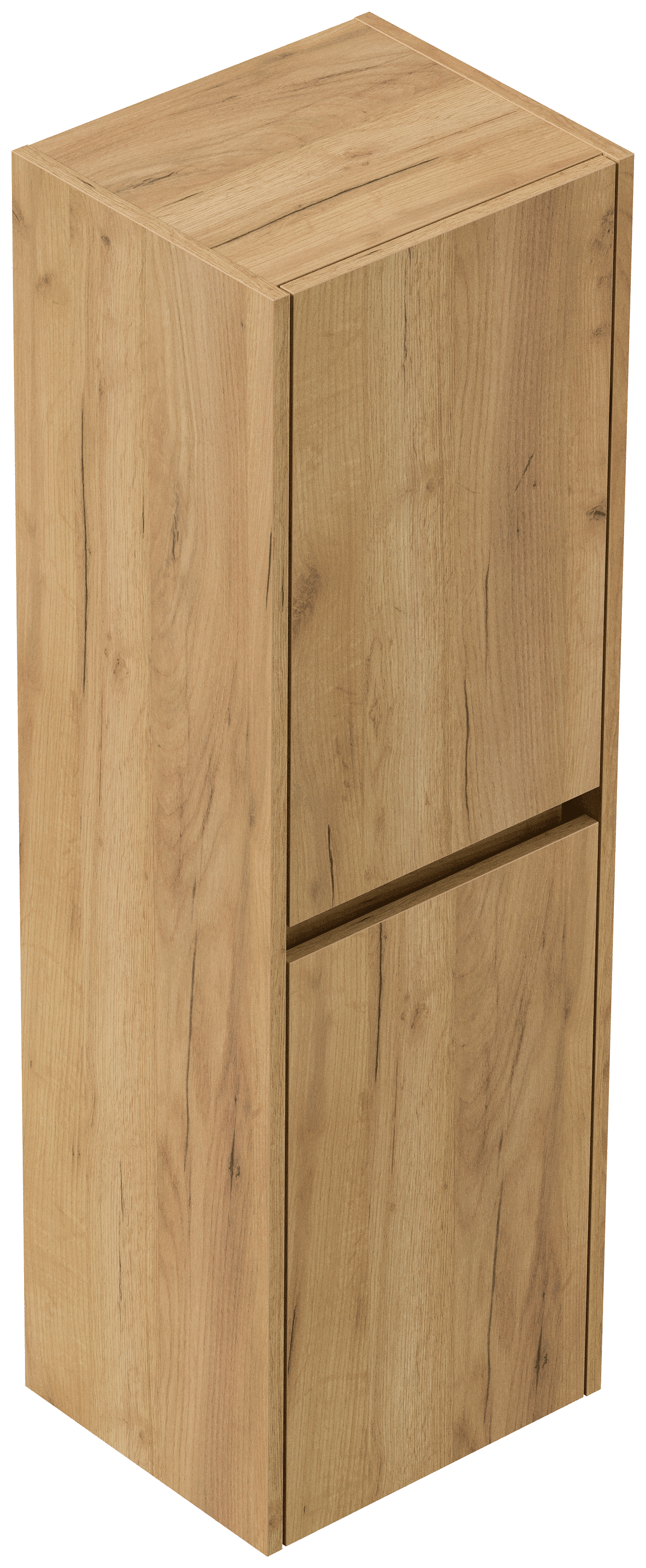 Badezimmer Hochschrank 112cm Softclose Taifun zur Wandmontage eiche gold