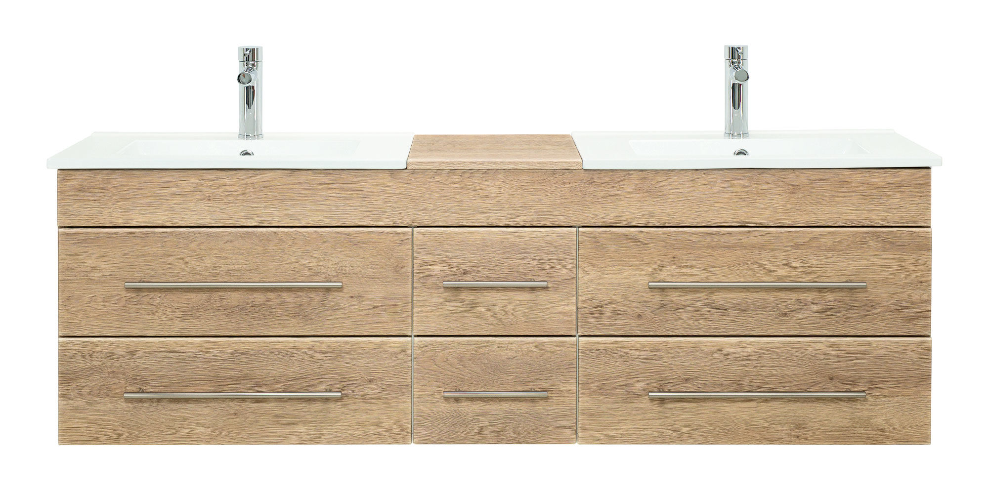 Badmöbel Milano XL 172cm Doppel- Waschtisch SoftClose weiss hochglanz