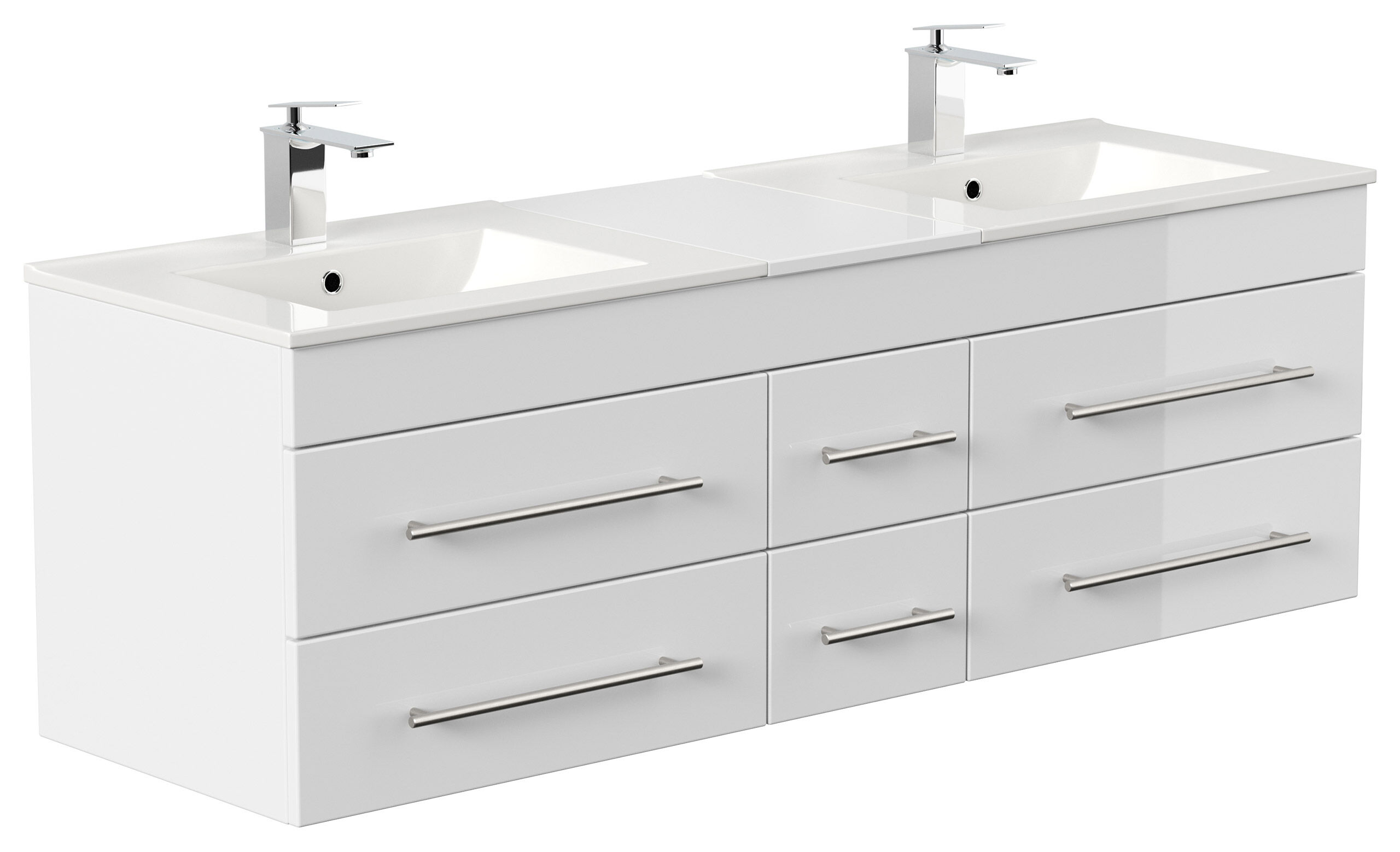 Badmöbel Roma XL SoftClose weiss hochglanz
