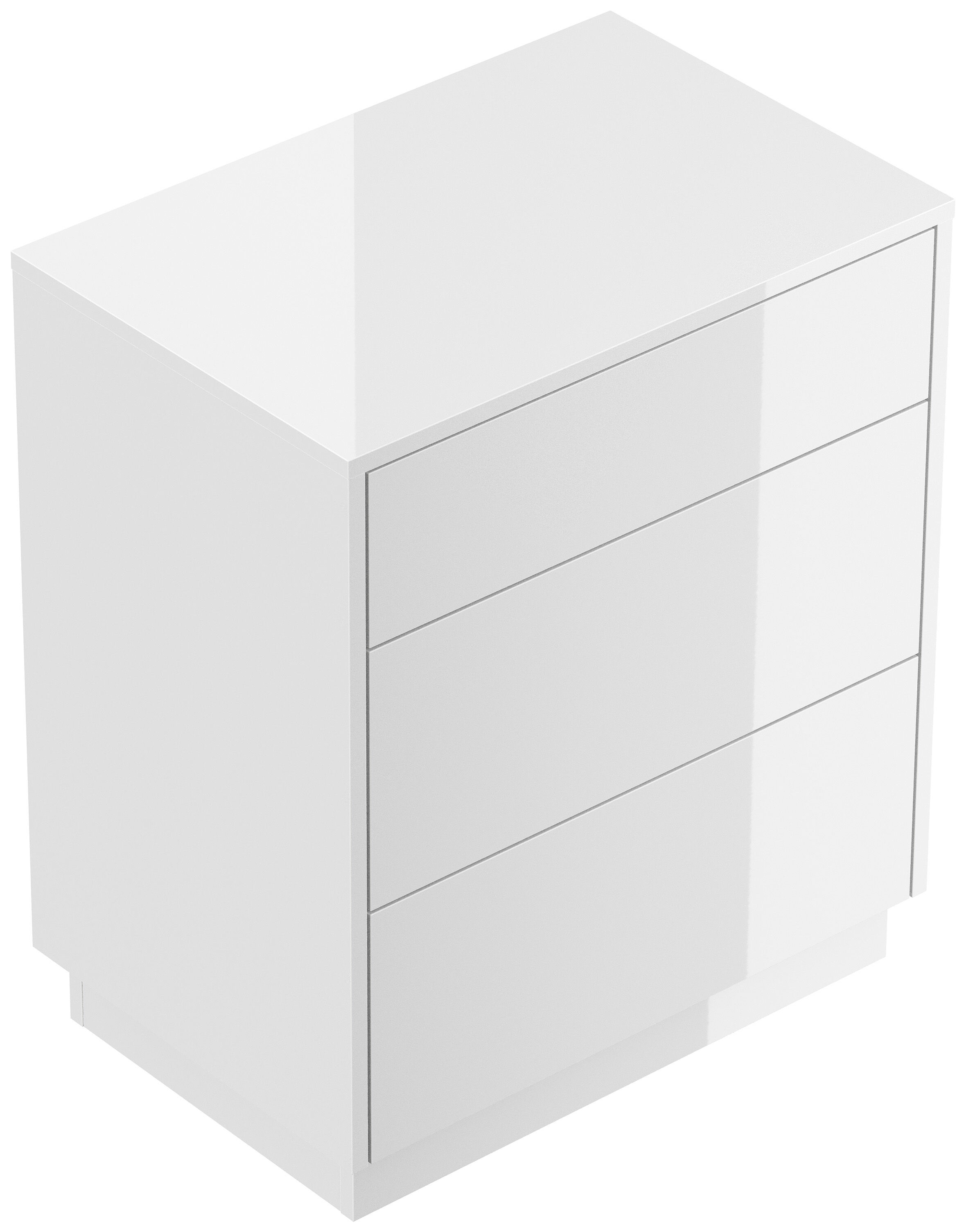 Design Nachttisch Lux L 60cm stehend, 3 Pushauszüge Grafit