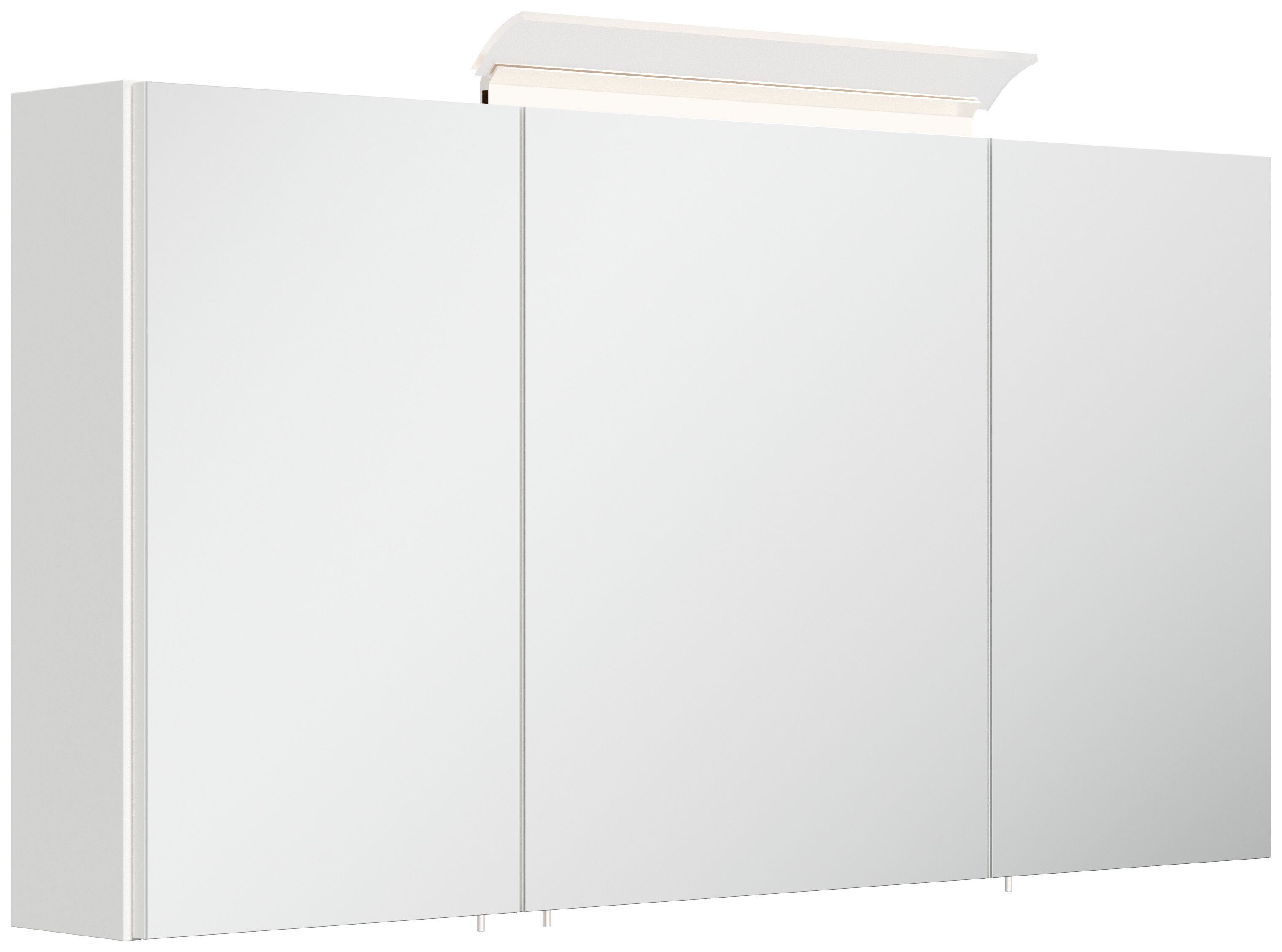 Badmöbel Set Taifun 4tlg. 100 cm mit Spiegelschrank & 2x Seitenschrank weiß Hgl