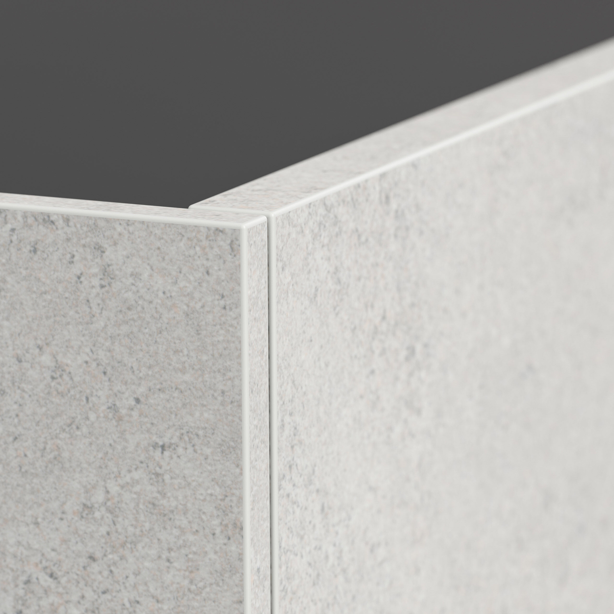 Hängekonsole Sideboard Urban Slimline 4 Push-to-open Einzüge Stein