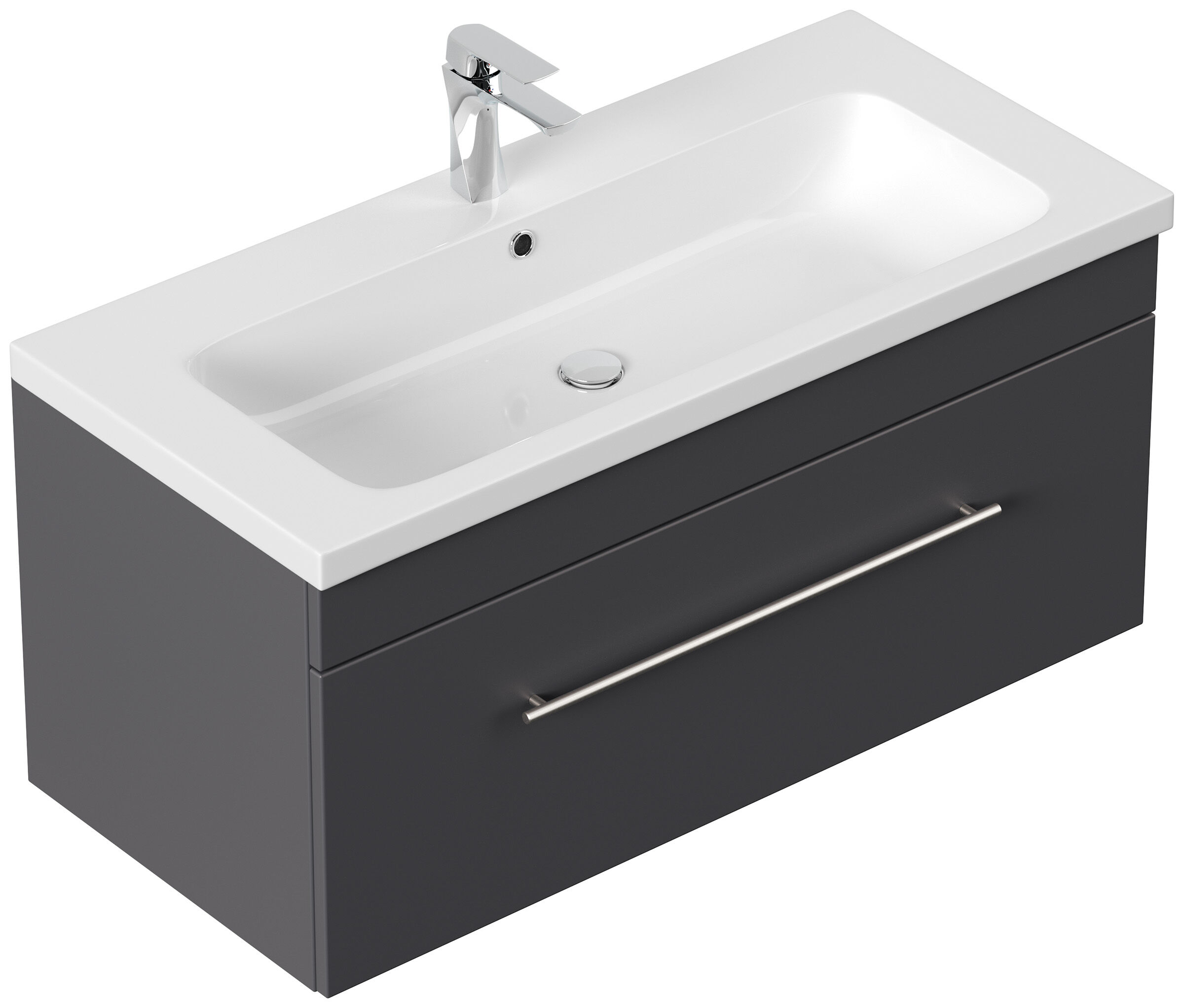 Badmöbel Diora 100cm SoftClose anthrazit