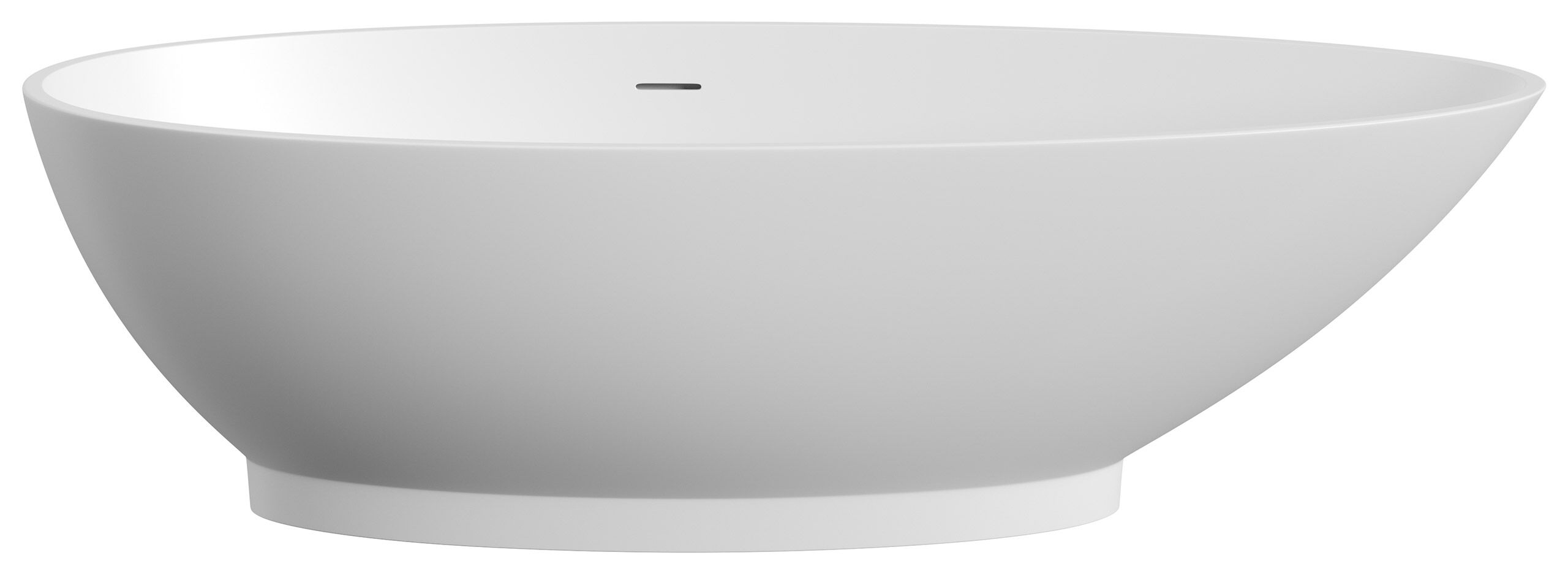 Freistehende Badewanne Iconic 190 Solid Stone Weiß matt