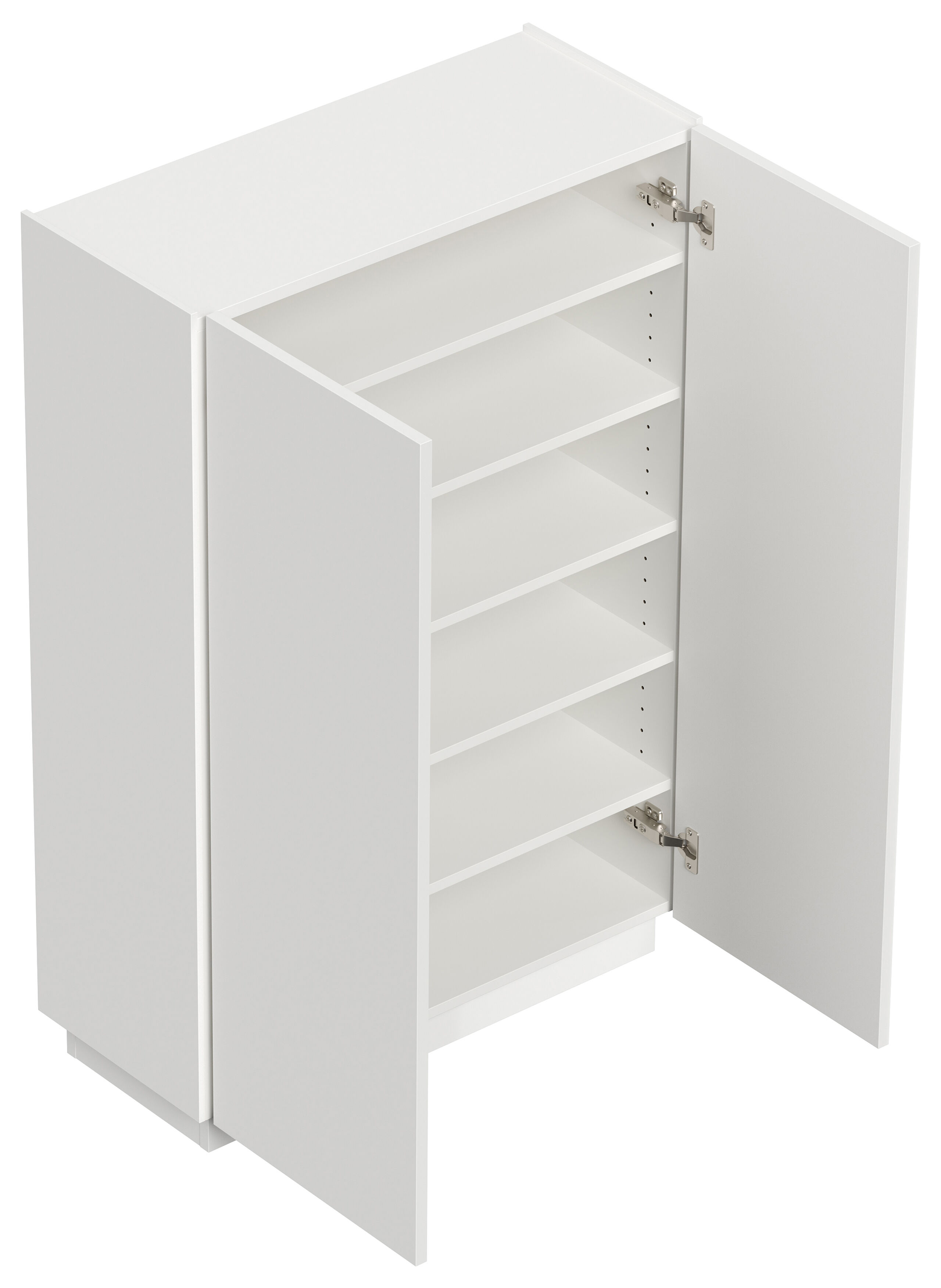 Raumwunder Sideboard Kommode Galaxy M 2 Türen Softclose flexible Böden weiß hgl