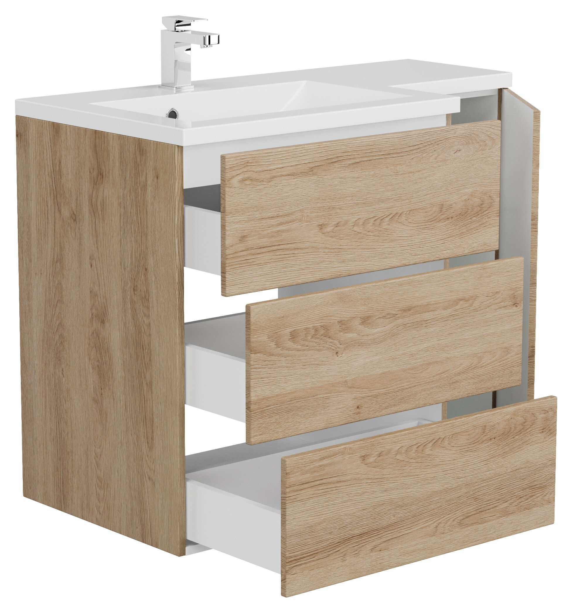 Badblock ELISA rechts SoftClose weiss hochglanz