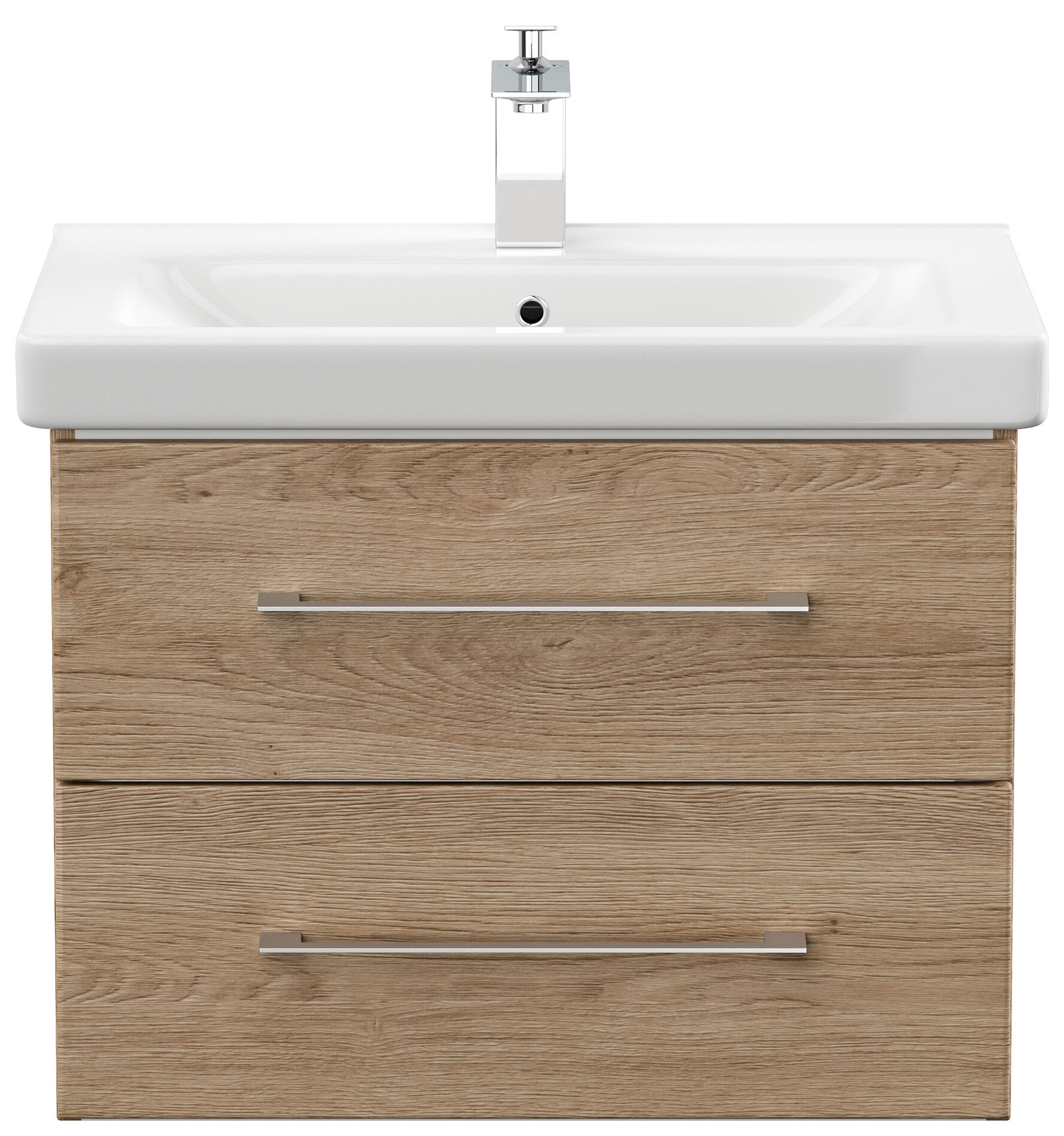 Badmöbel City  65cm mit V&B Subway 2.0 Waschbecken SoftClose eiche hell