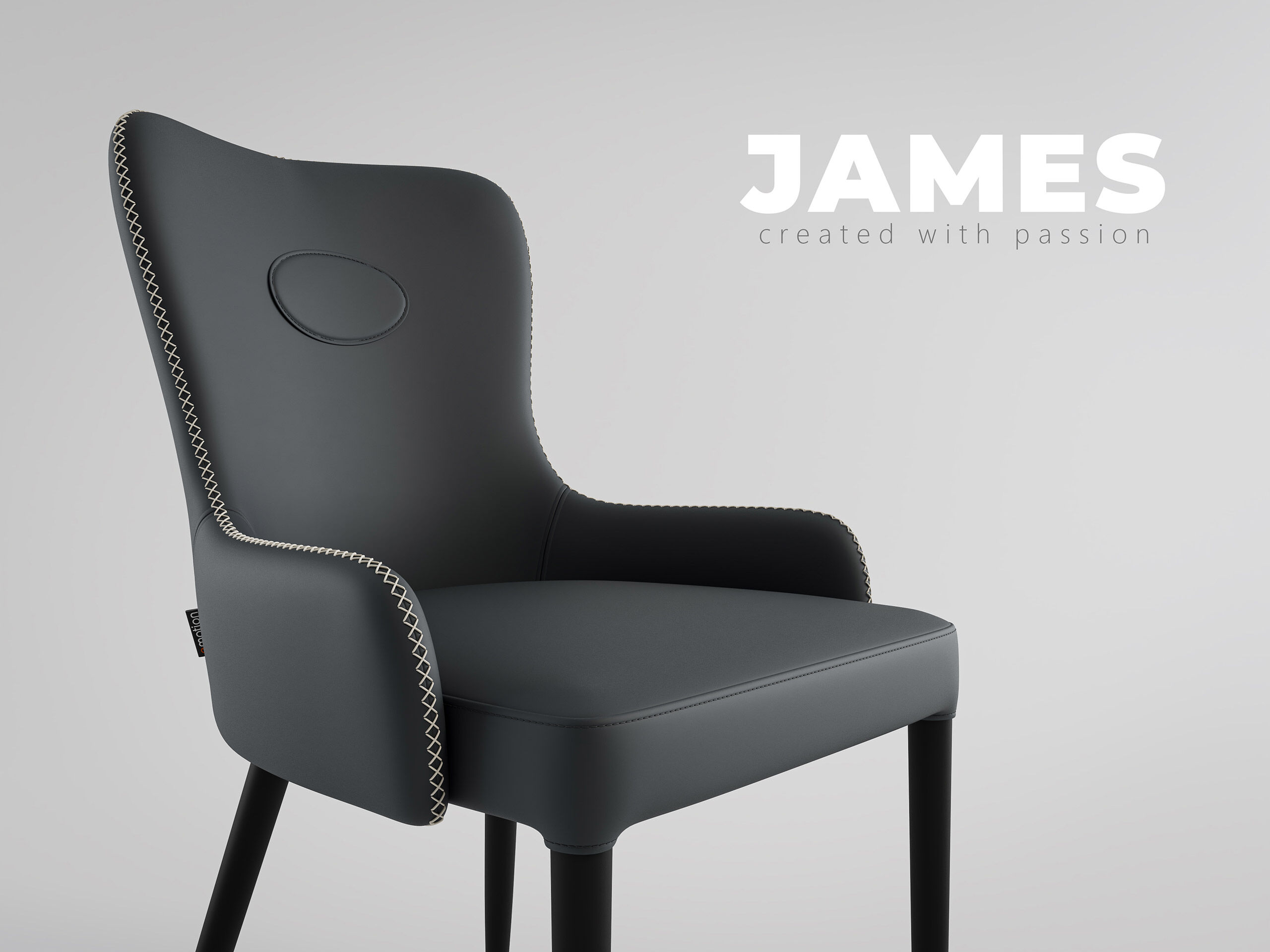 2er Set Esszimmerstuhl klassisch James Samt Polsterstuhl dunkelgrau Metallbeine