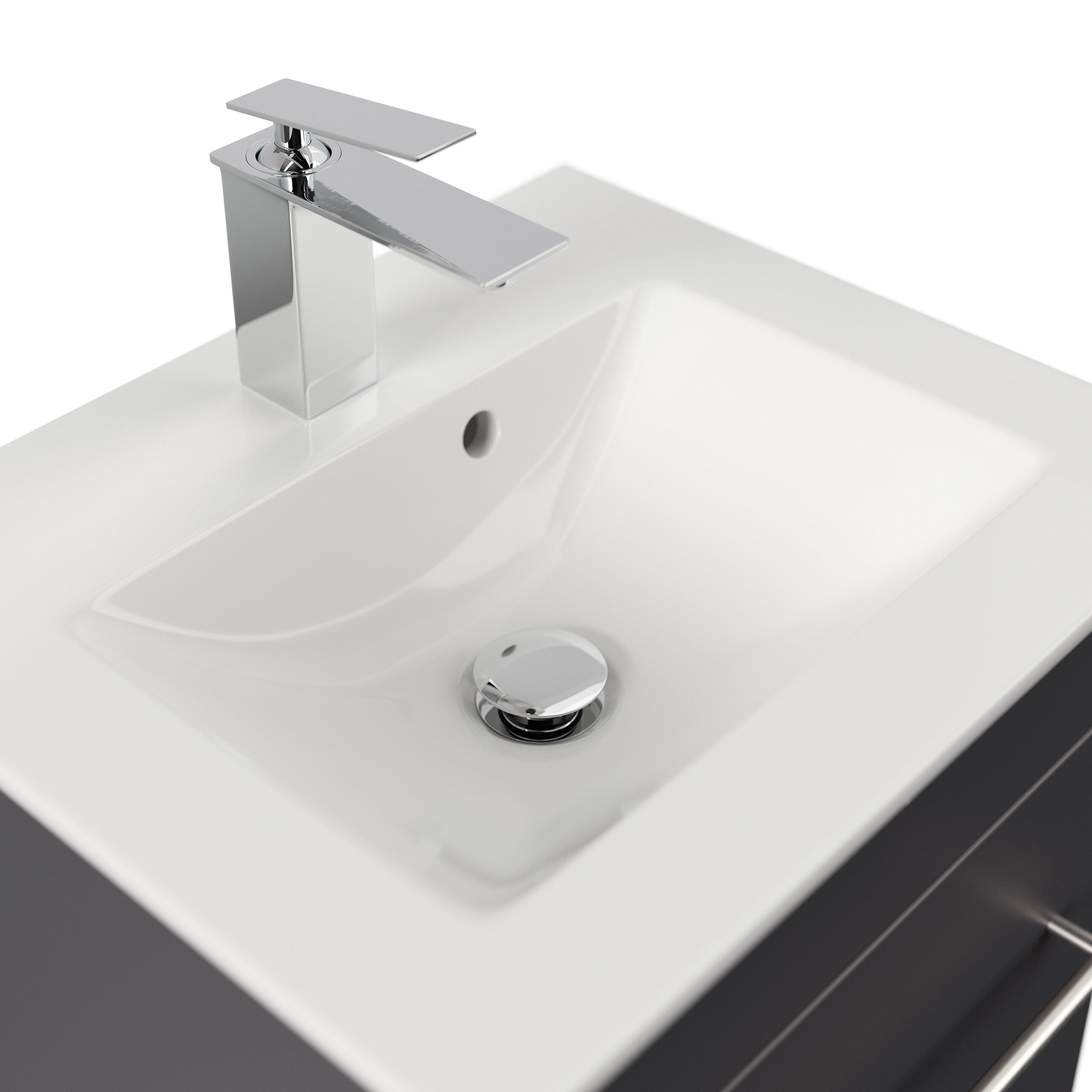 Badmöbel mit Villeroy & Boch Venticello Waschbecken 50 cm anthrazit
