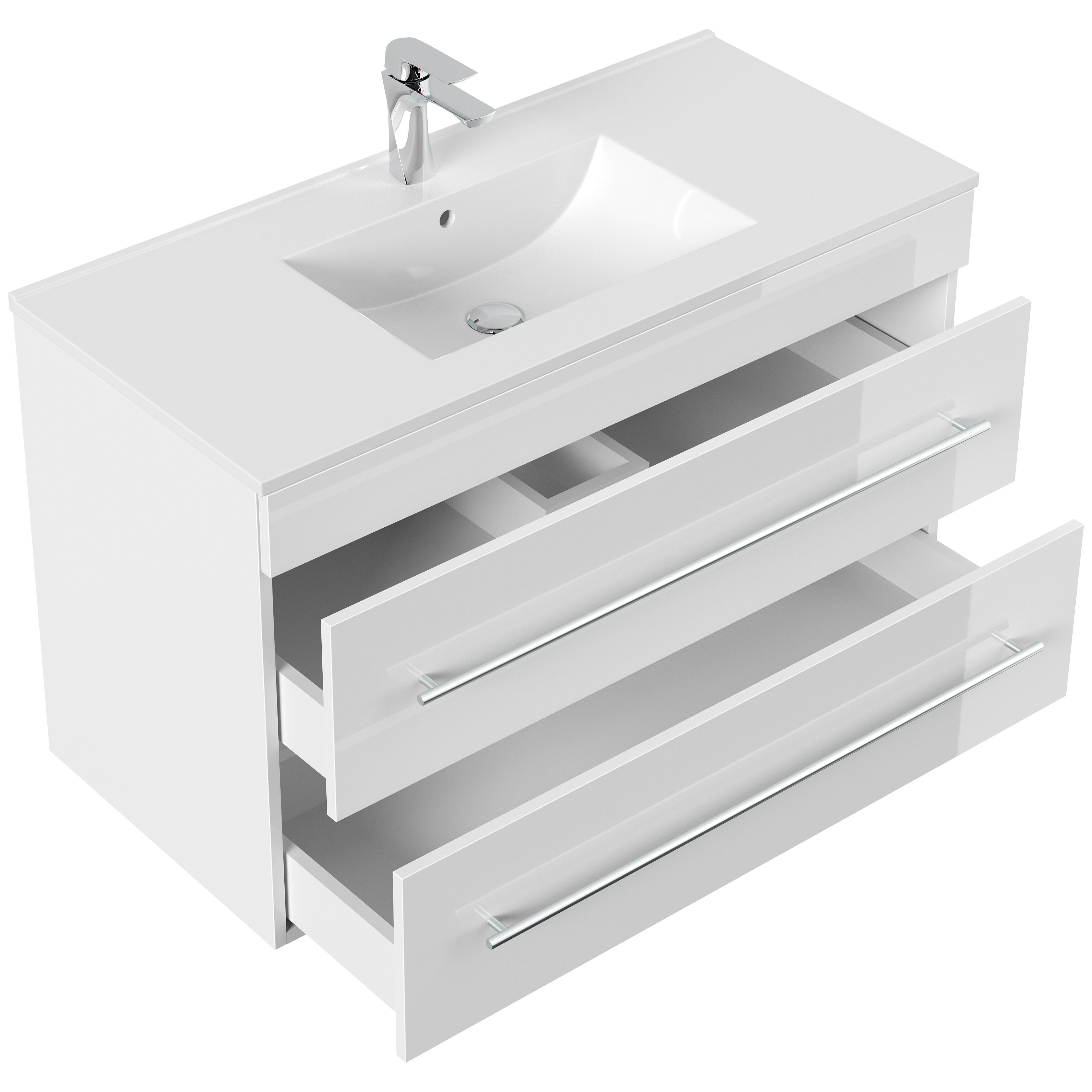 Badmöbel Infinity 1000 SoftClose weiss hochglanz