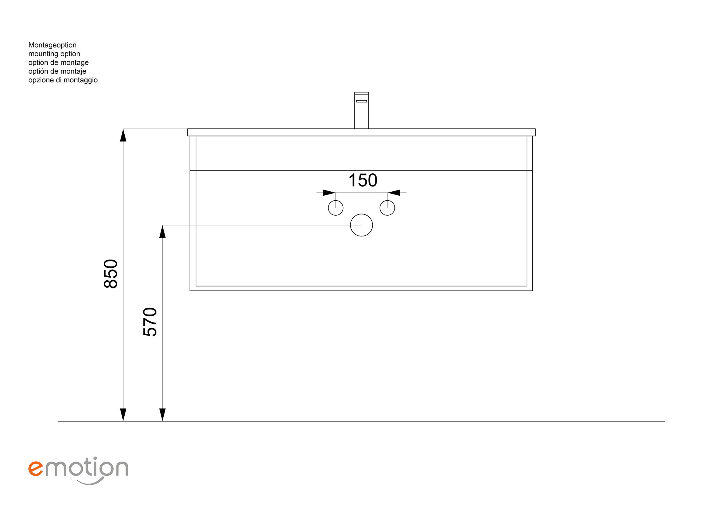 Badmöbel SANTINI 100 SoftClose beton