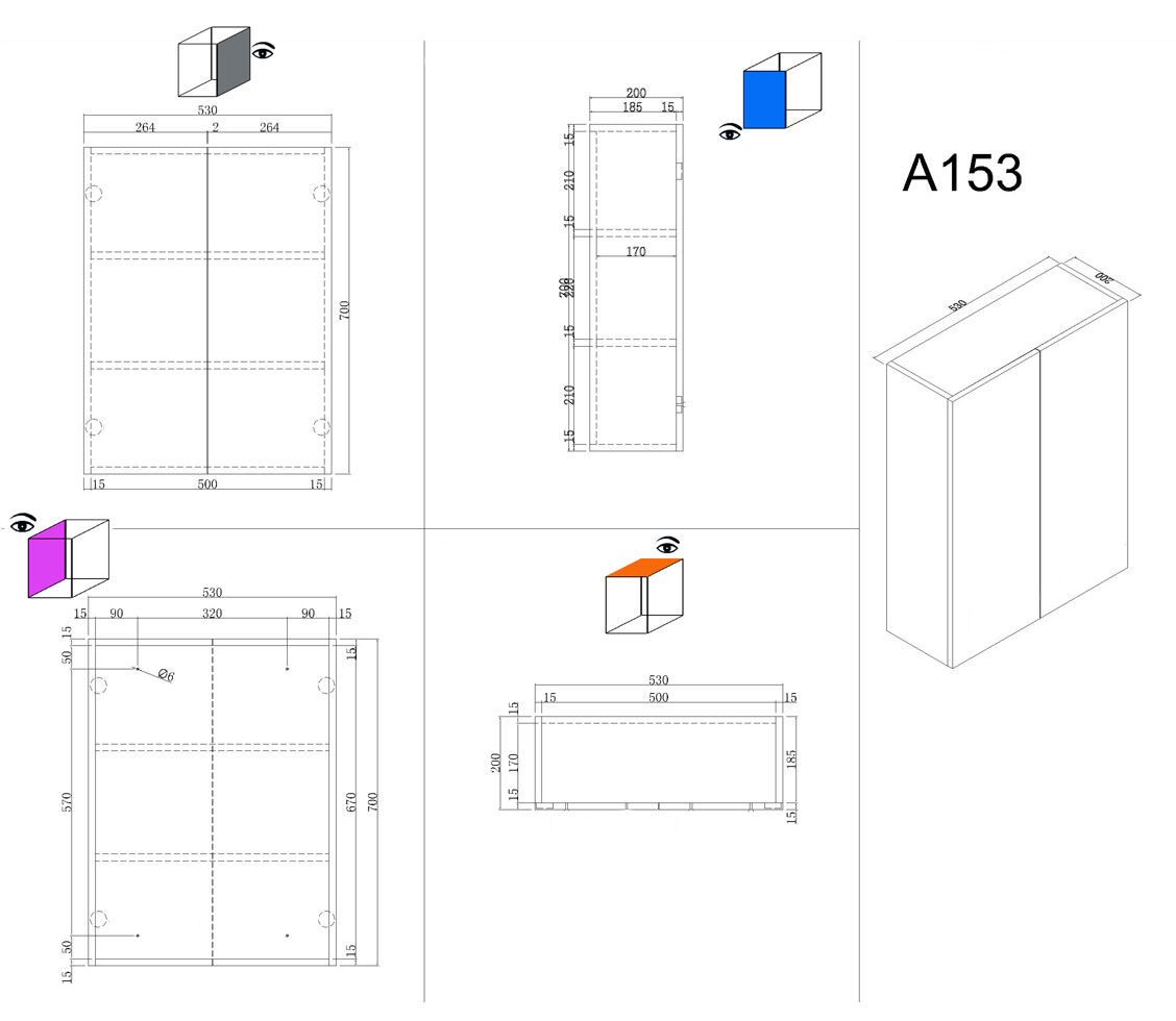 Badmöbel Aurum-L eiche hell/weiss hochglanz