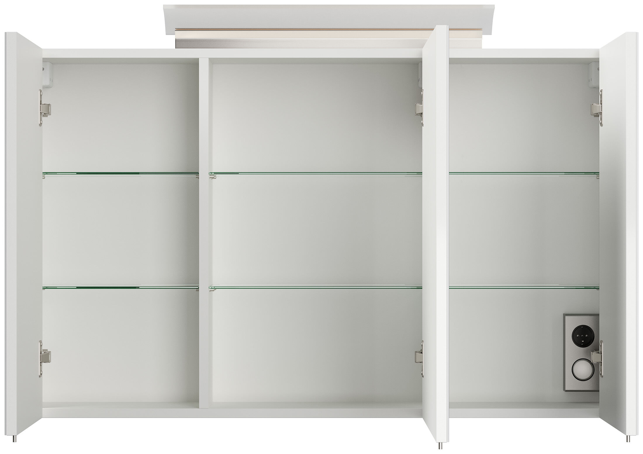 Badmöbel Set Firenze 100 3tlg. Spiegelschrank & Seitenschrank weiß hochglanz