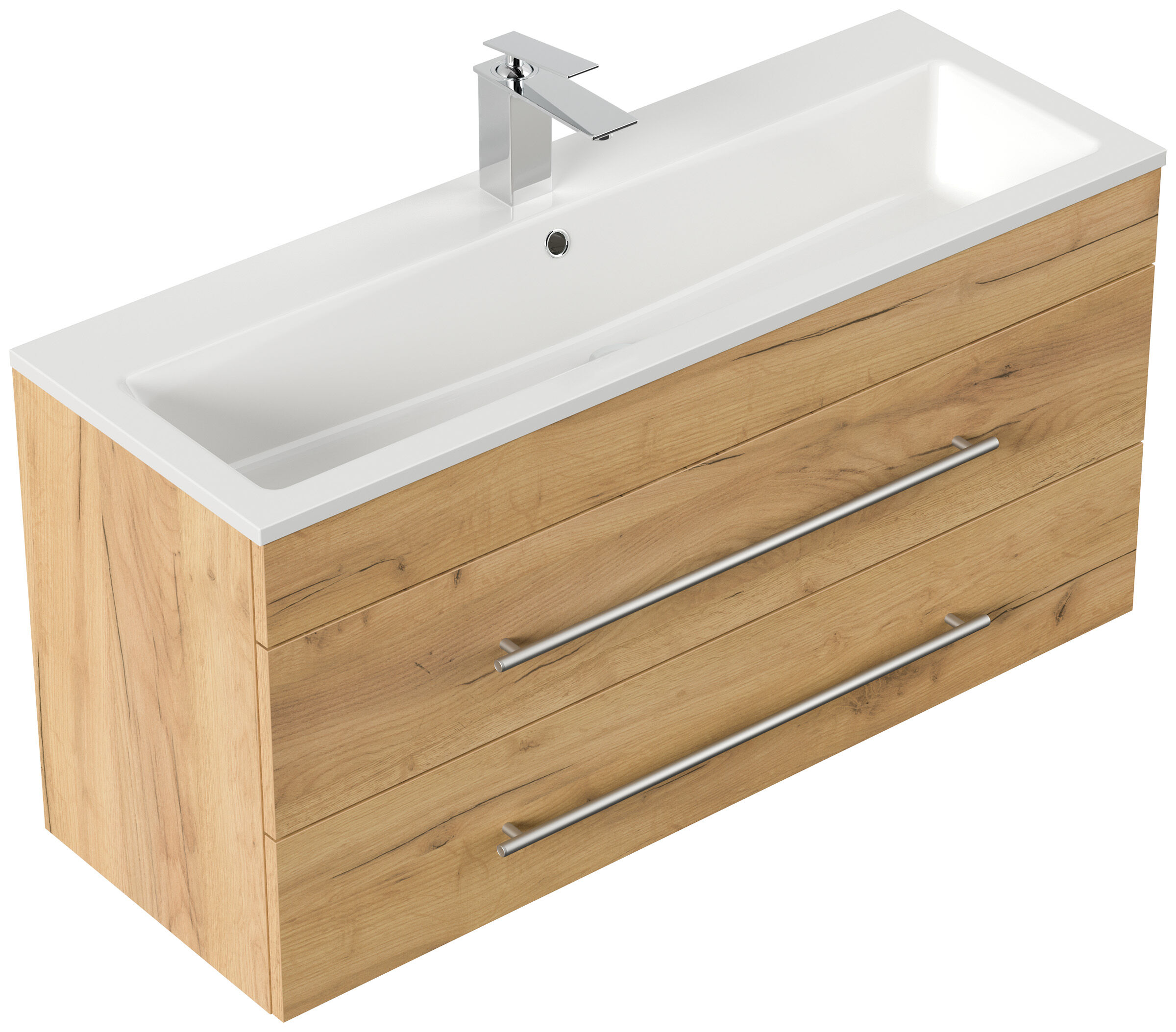 Badmöbel Mars 1000 2-teilig mit LED Spiegel SlimLine grafit