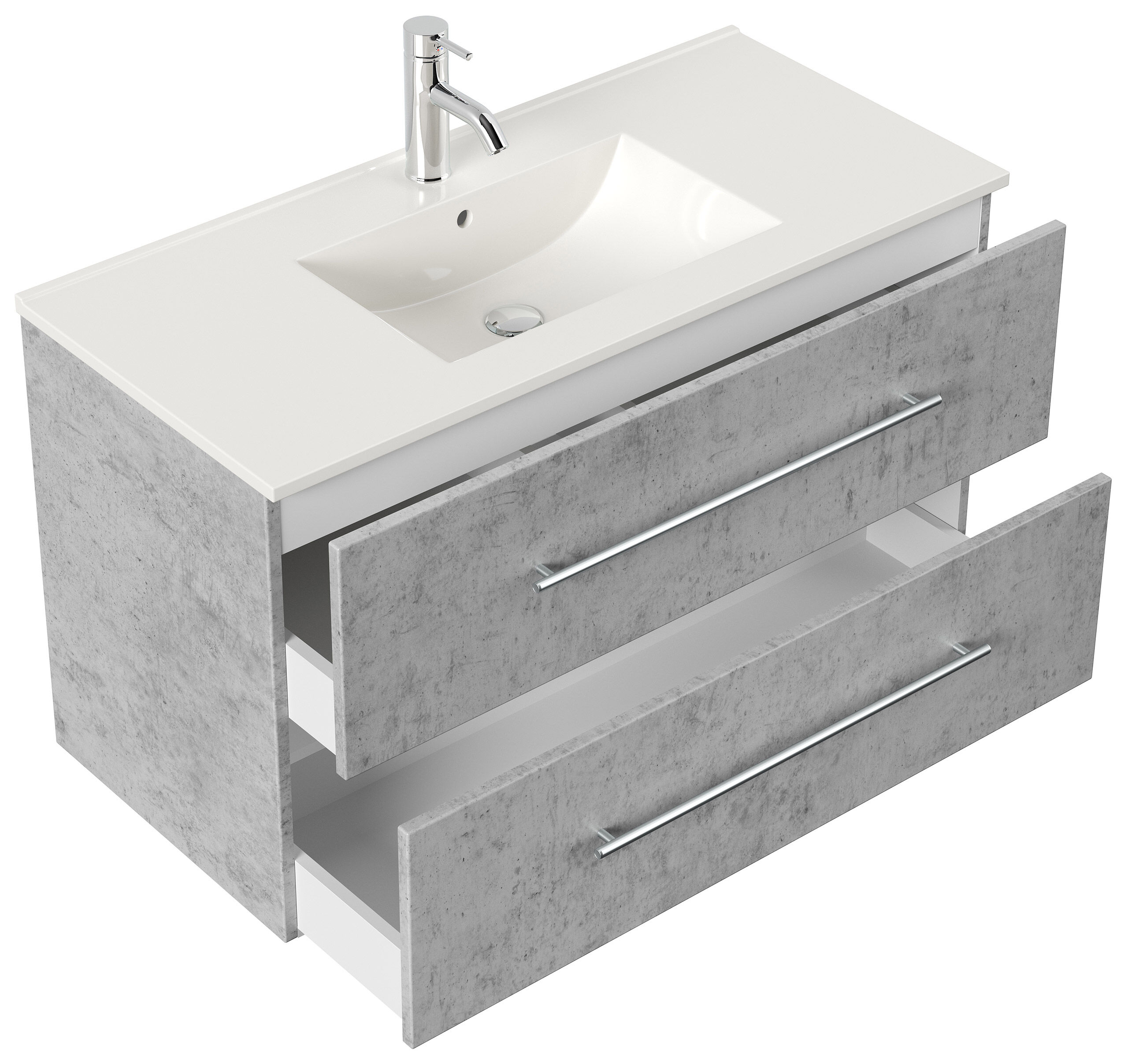 Badmöbel Firenze 100 SoftClose weiss hochglanz