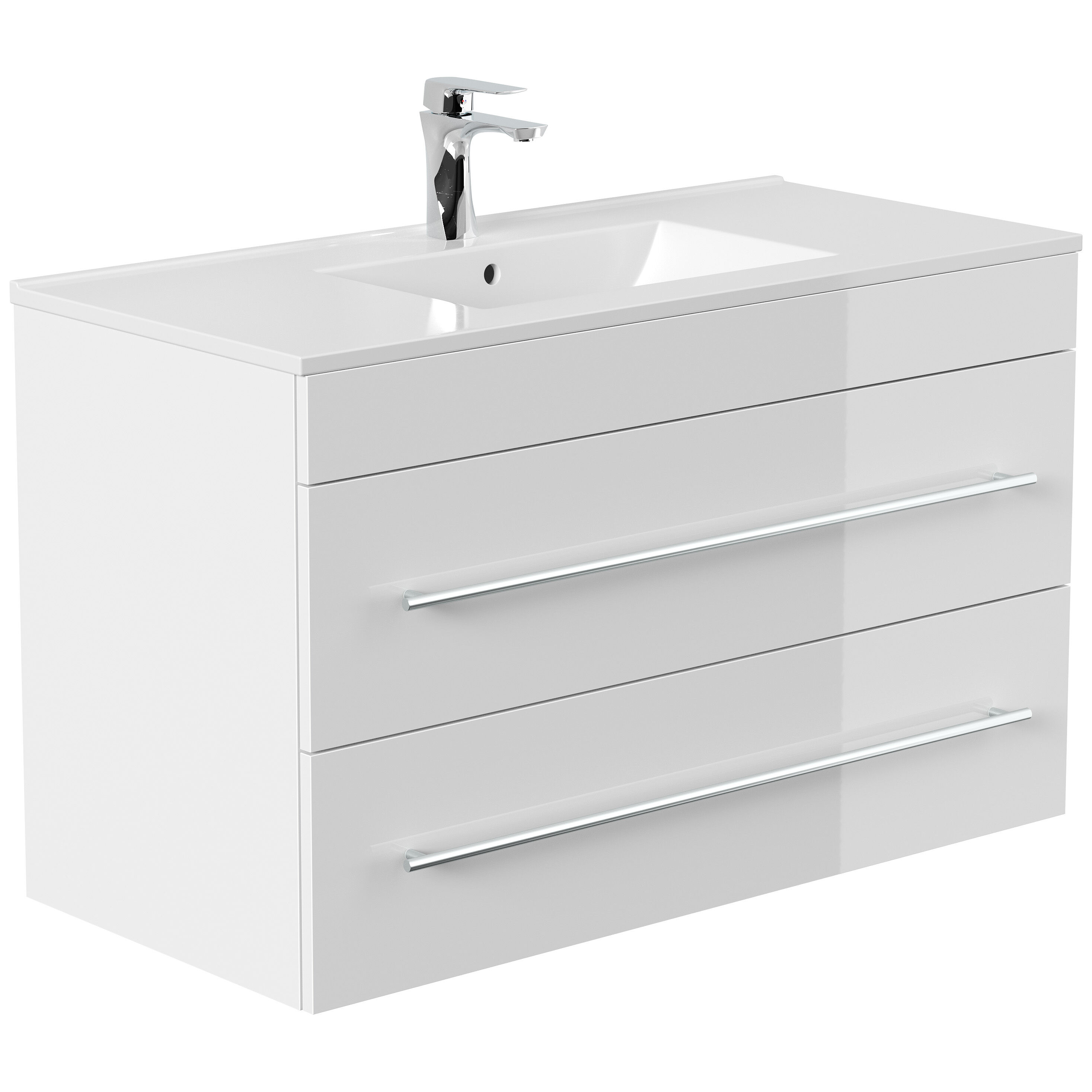 Badmöbel Infinity 1000 SoftClose weiss hochglanz